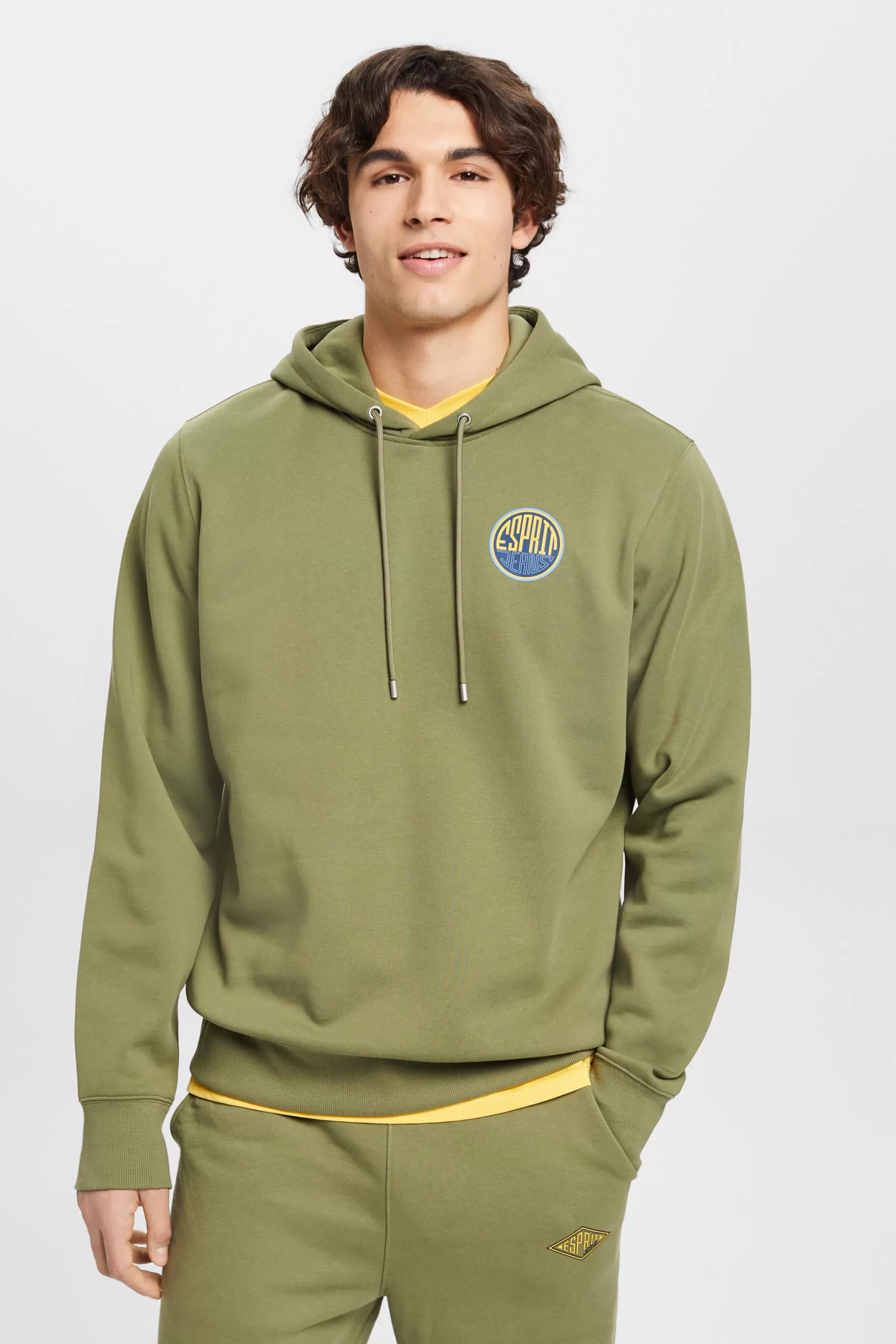 ESPRIT Logo Hooded Cotton Sweatshirt at our Online Shop *Men Sweatshirts + Hoodies