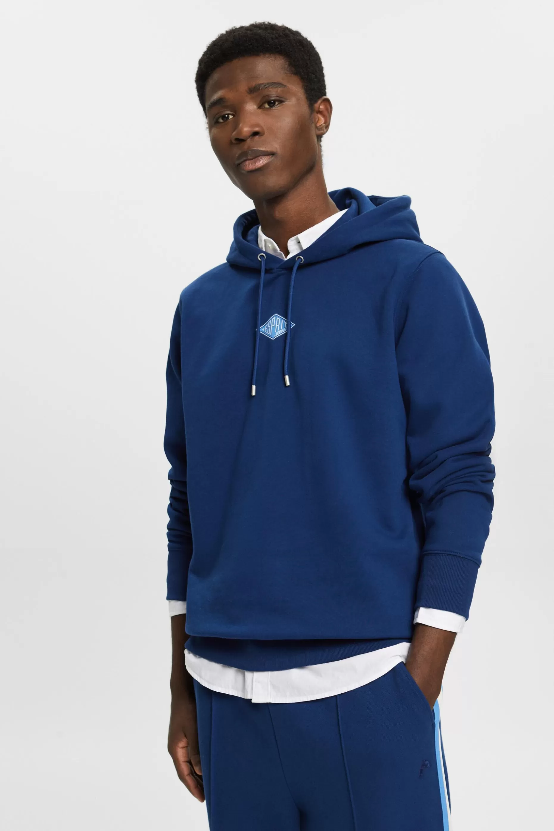 ESPRIT Logo Hooded Cotton Sweatshirt at our Online Shop *Men Sweatshirts + Hoodies