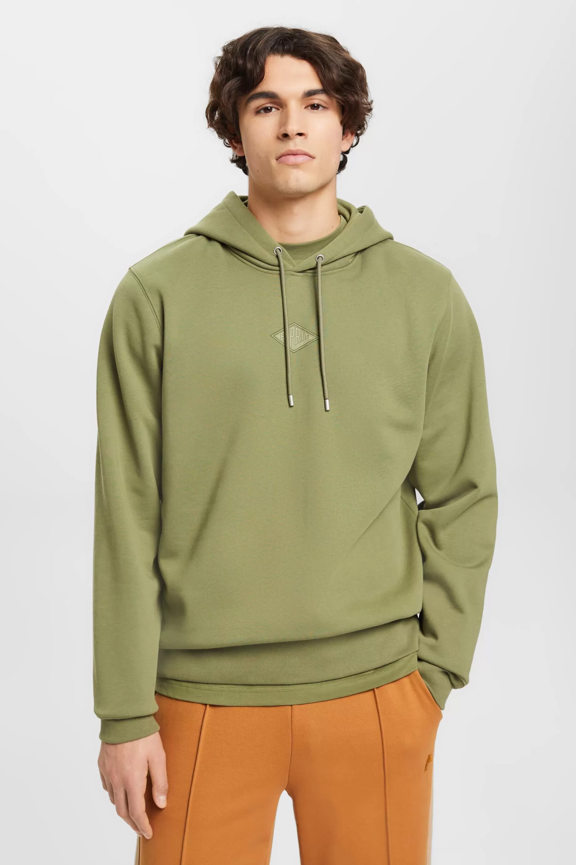 ESPRIT Logo Hooded Cotton Sweatshirt at our Online Shop *Men Sweatshirts + Hoodies