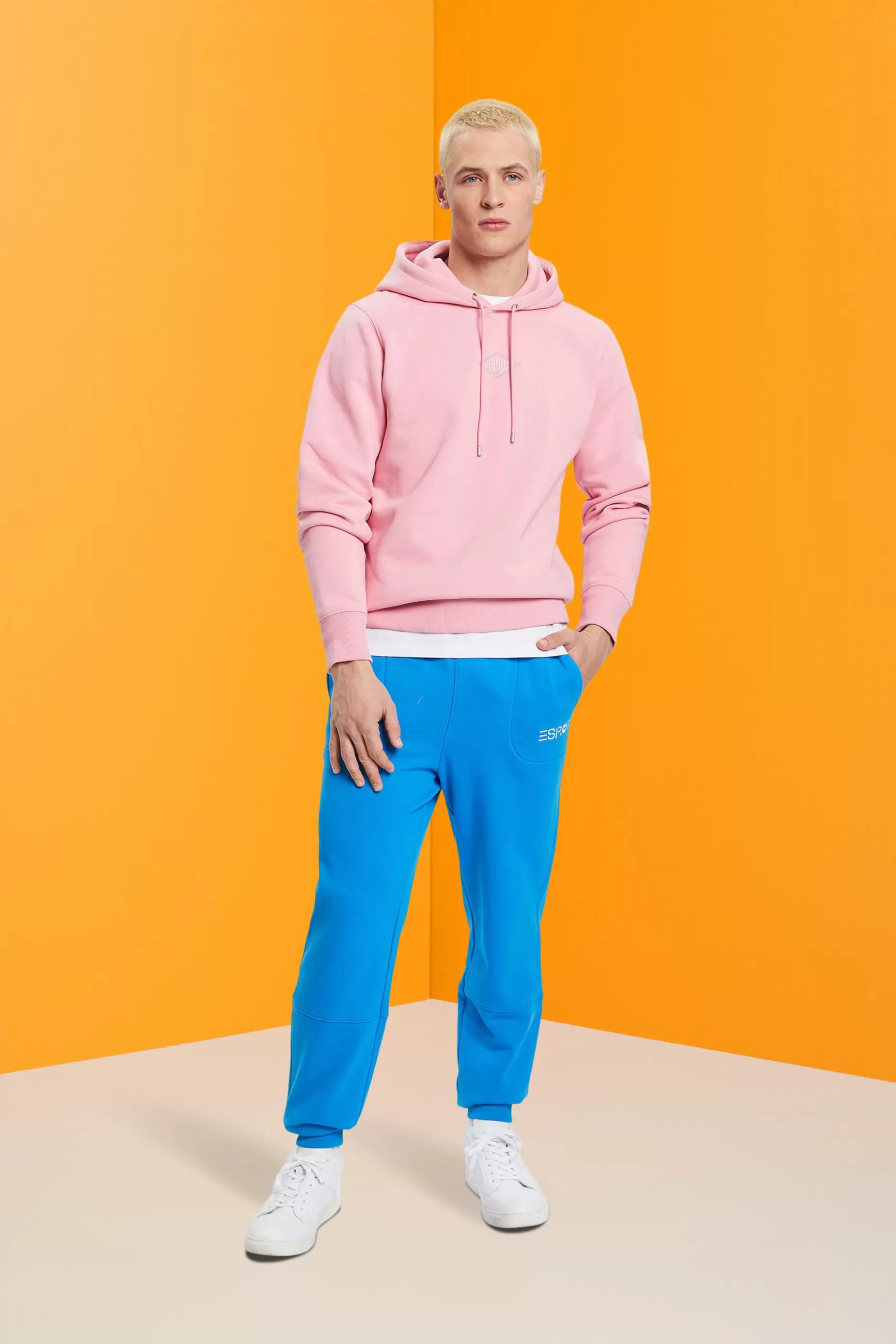 ESPRIT Logo Hooded Cotton Sweatshirt at our Online Shop *Men Sweatshirts + Hoodies
