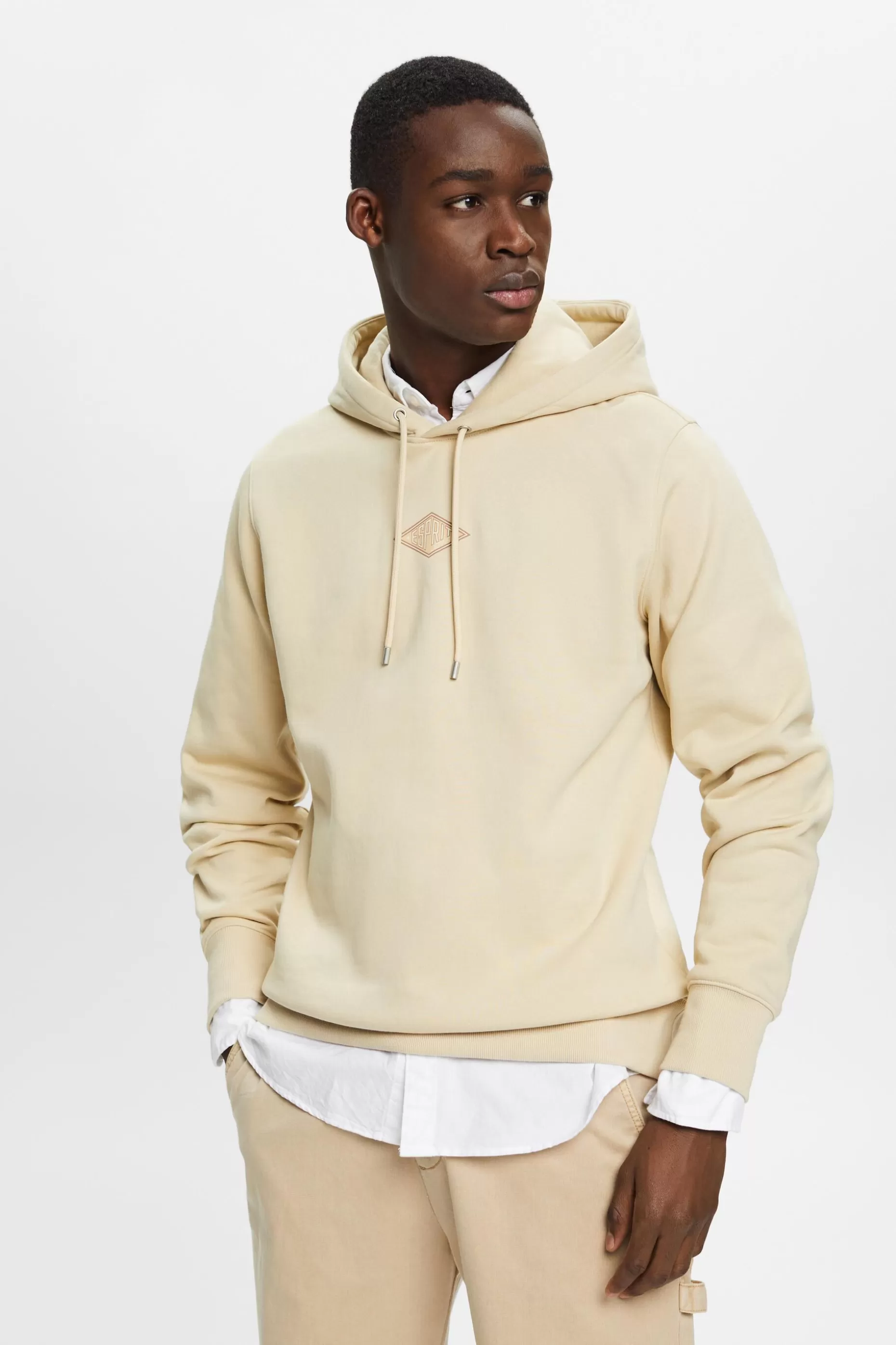 ESPRIT Logo Hooded Cotton Sweatshirt at our Online Shop *Men Sweatshirts + Hoodies