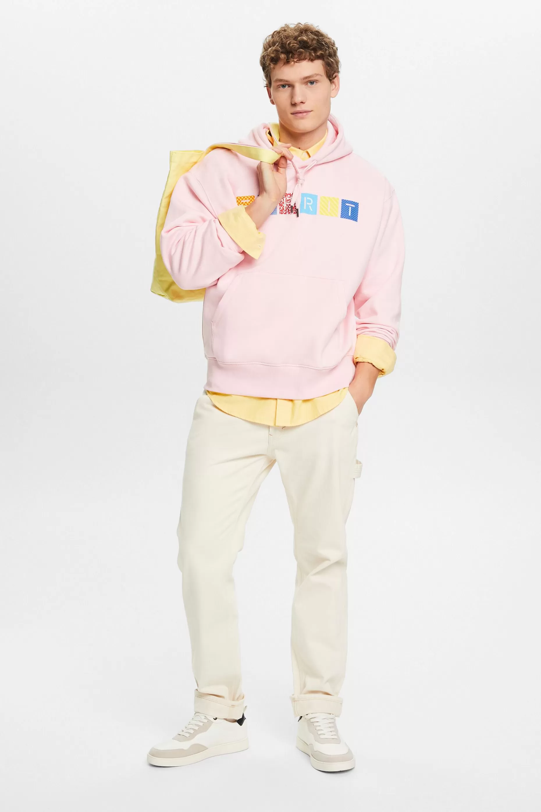 ESPRIT Logo Hooded Fleece Sweatshirt at our Online Shop *Men Sweatshirts + Hoodies