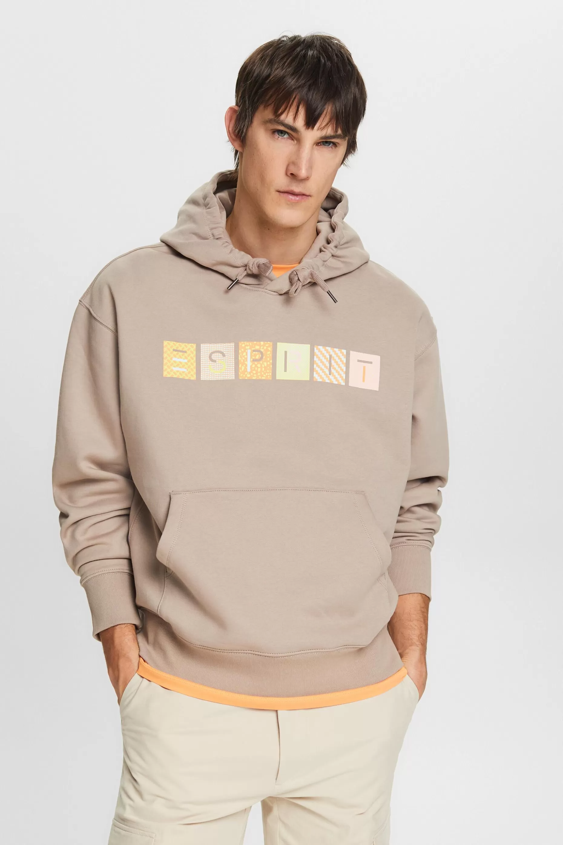 ESPRIT Logo Hooded Fleece Sweatshirt at our Online Shop *Men Sweatshirts + Hoodies