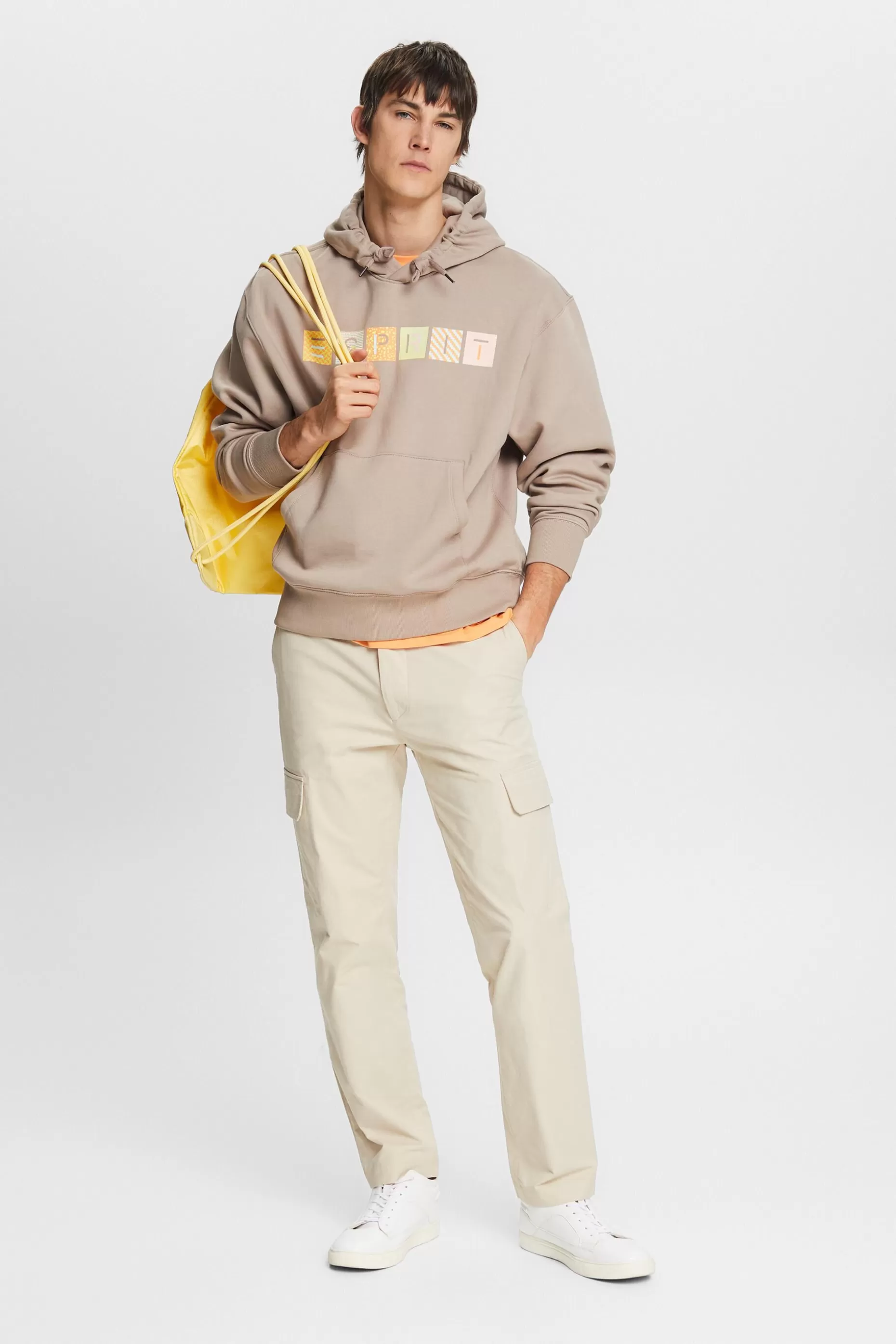 ESPRIT Logo Hooded Fleece Sweatshirt at our Online Shop *Men Sweatshirts + Hoodies