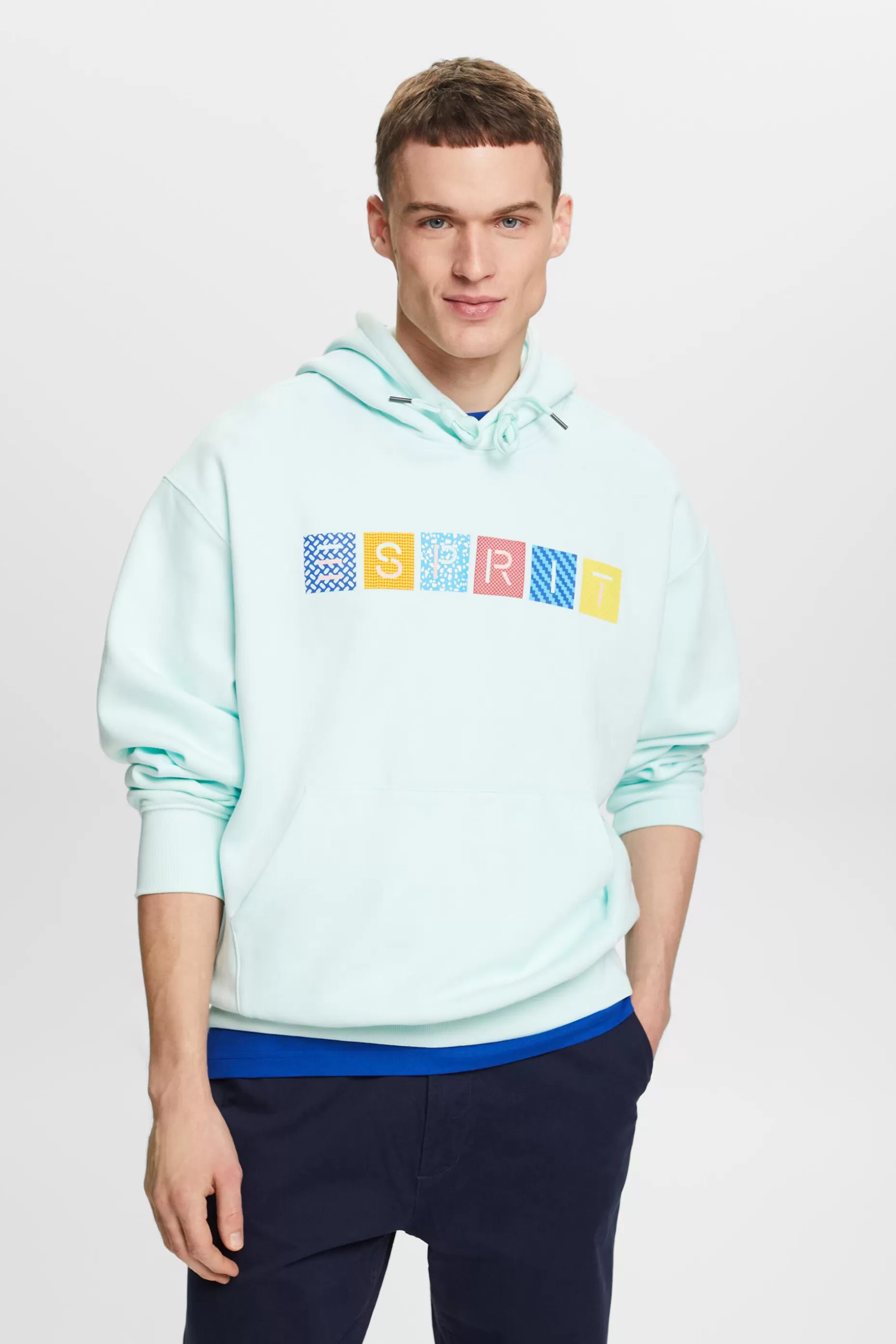 ESPRIT Logo Hooded Fleece Sweatshirt at our Online Shop *Men Sweatshirts + Hoodies