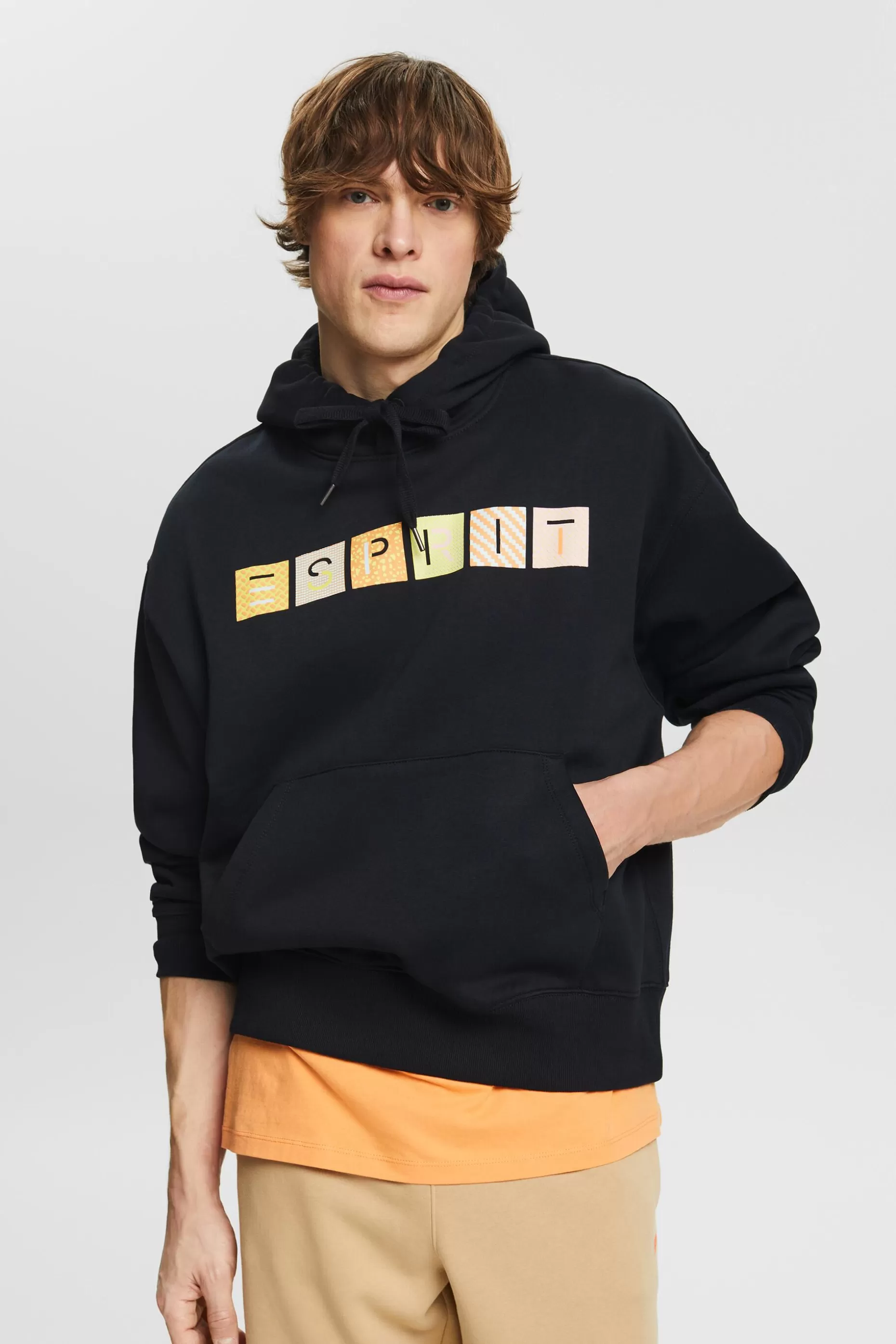 ESPRIT Logo Hooded Fleece Sweatshirt at our Online Shop *Men Sweatshirts + Hoodies