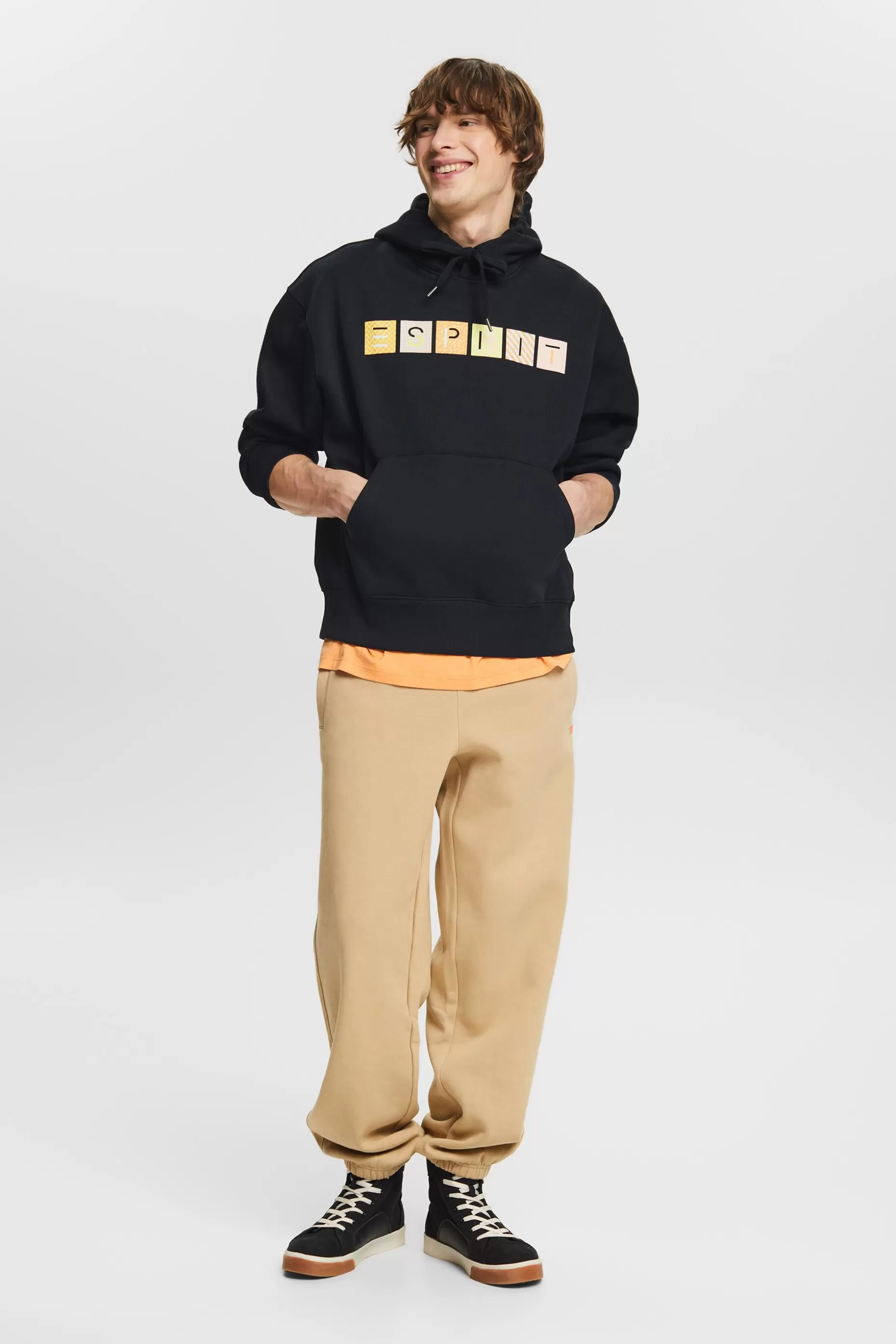 ESPRIT Logo Hooded Fleece Sweatshirt at our Online Shop *Men Sweatshirts + Hoodies