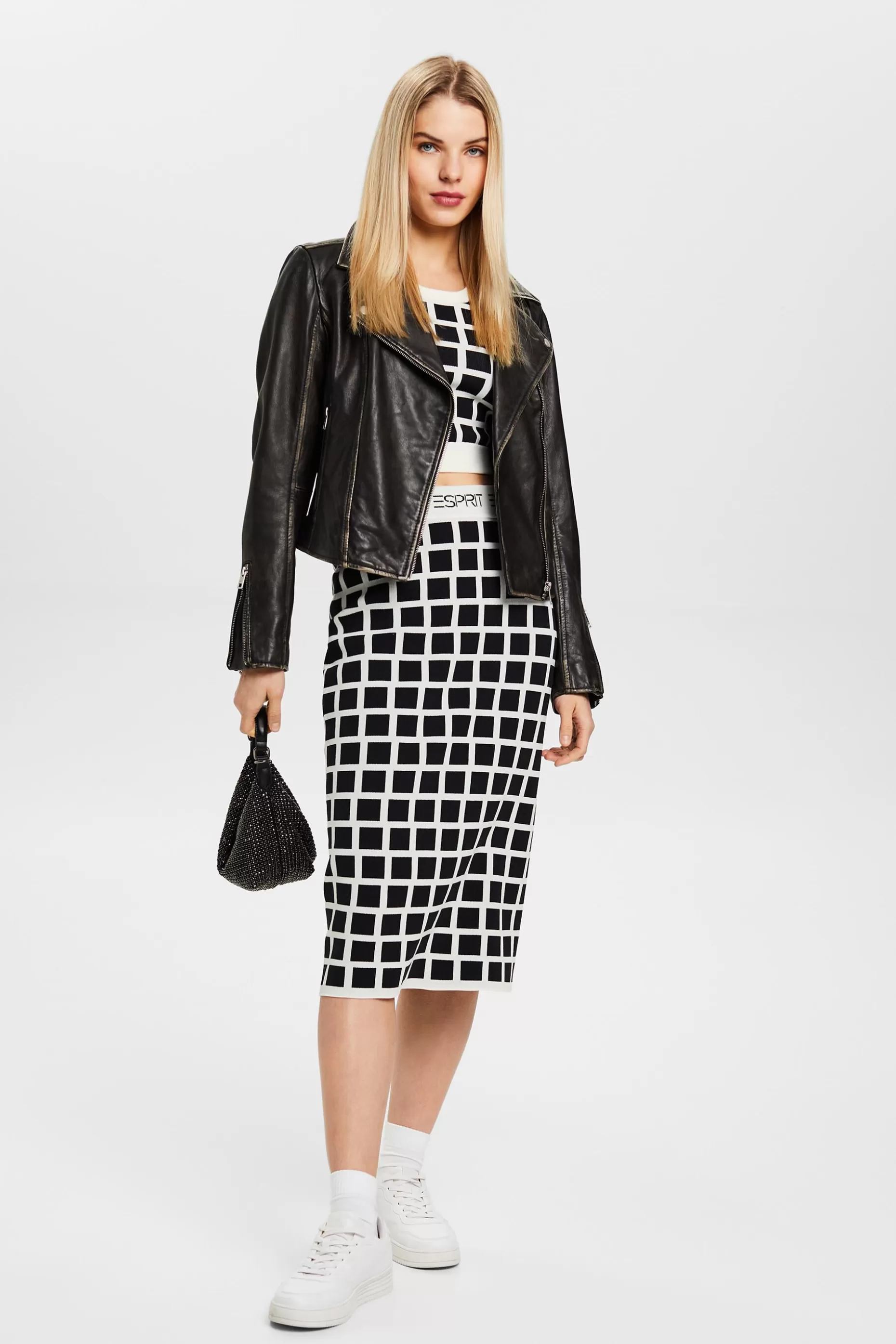 ESPRIT Logo Jacquard Midi Skirt at our Online Shop *Women Skirts + Shorts