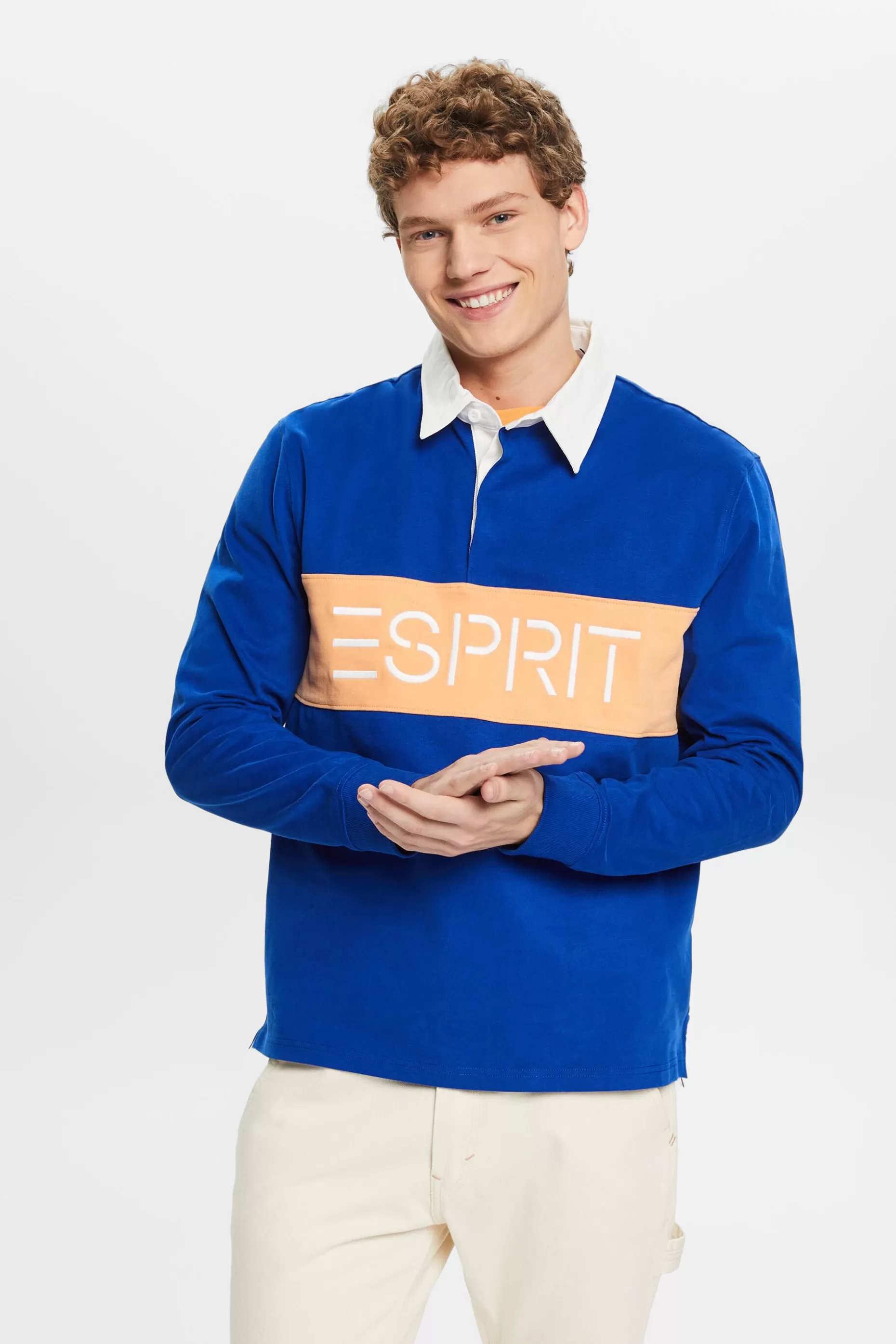 ESPRIT Logo Jersey Rugby Shirt at our Online Shop *Men T-Shirts + Polos