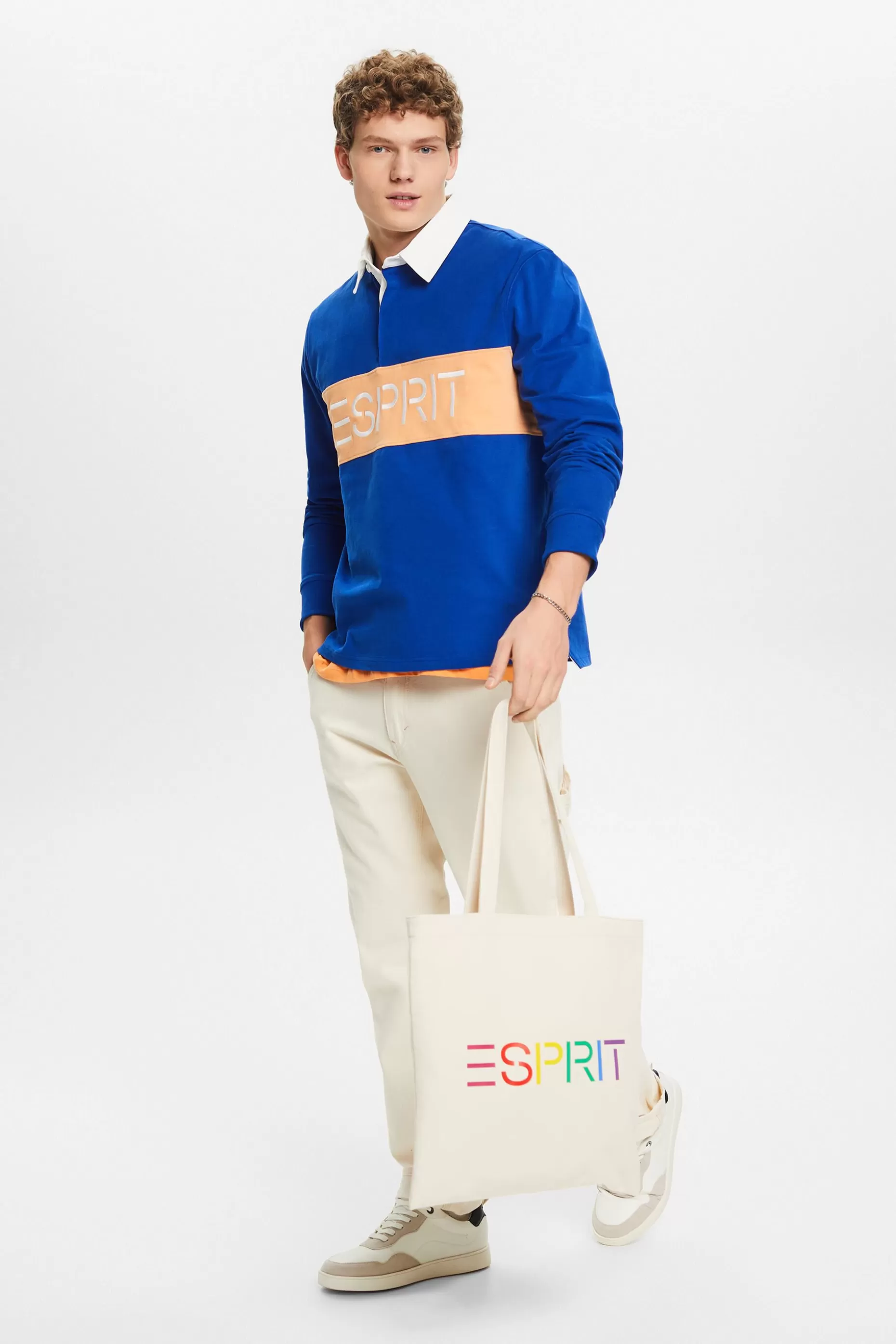 ESPRIT Logo Jersey Rugby Shirt at our Online Shop *Men T-Shirts + Polos