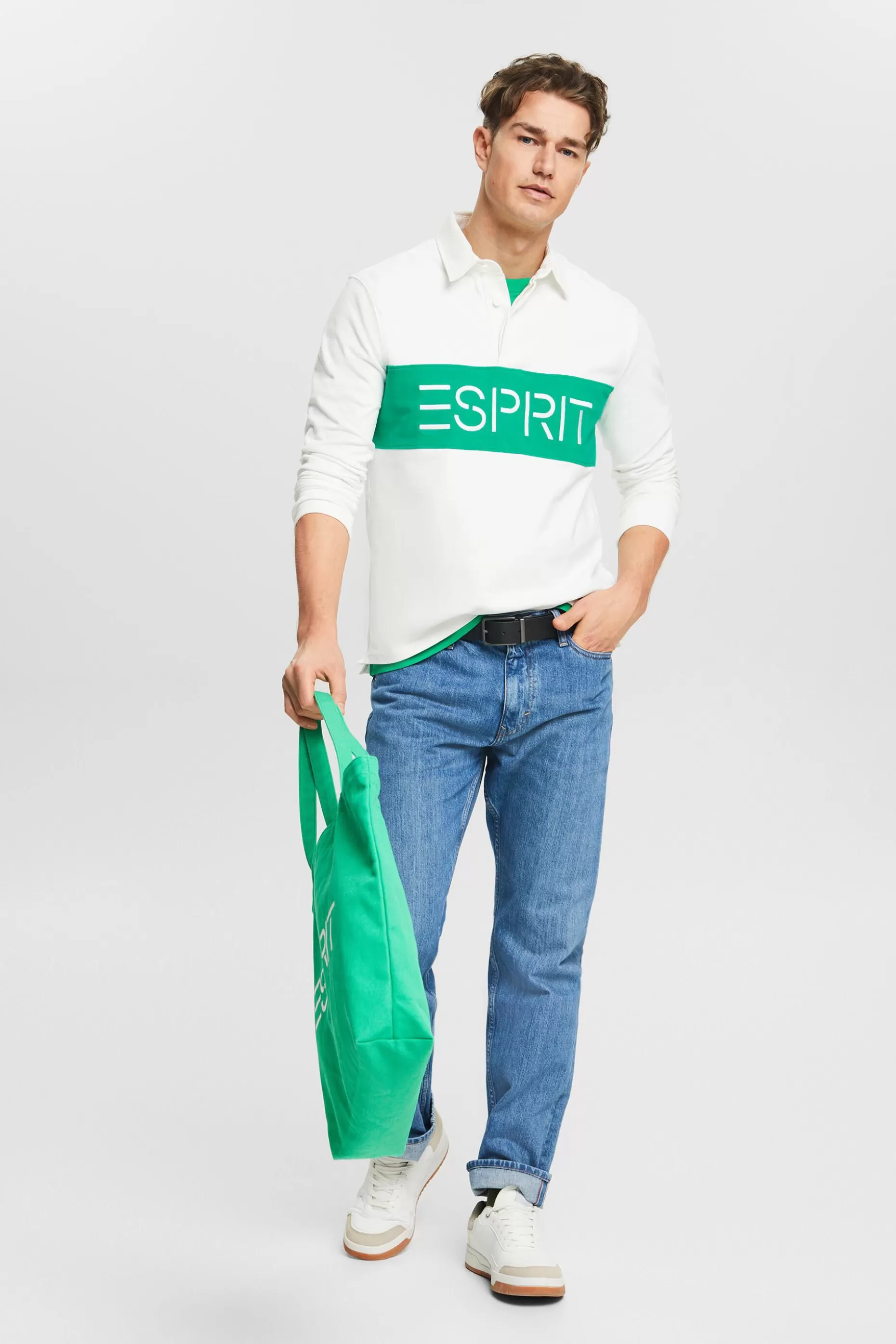 ESPRIT Logo Jersey Rugby Shirt at our Online Shop *Men T-Shirts + Polos
