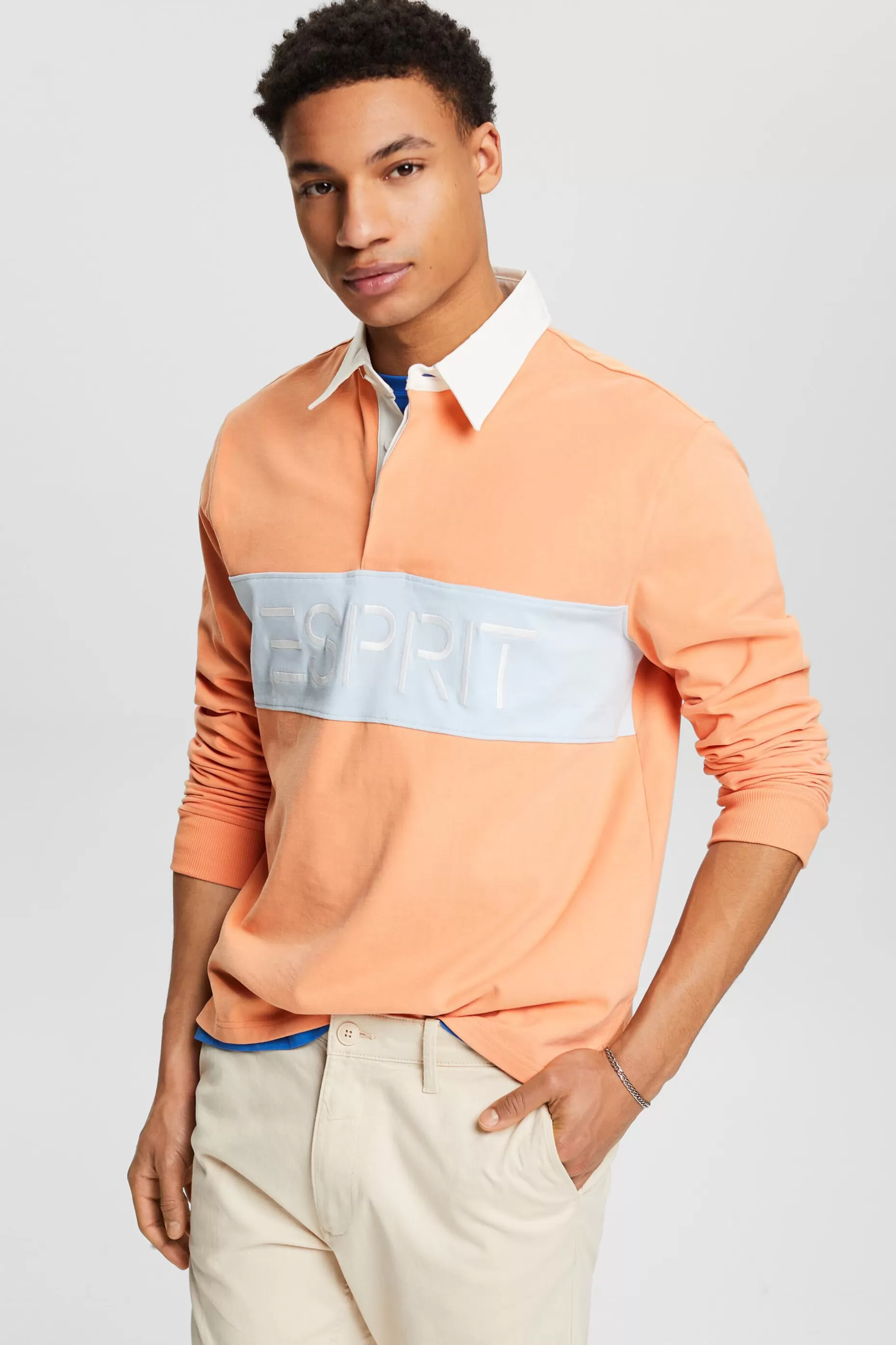 ESPRIT Logo Jersey Rugby Shirt at our Online Shop *Men T-Shirts + Polos