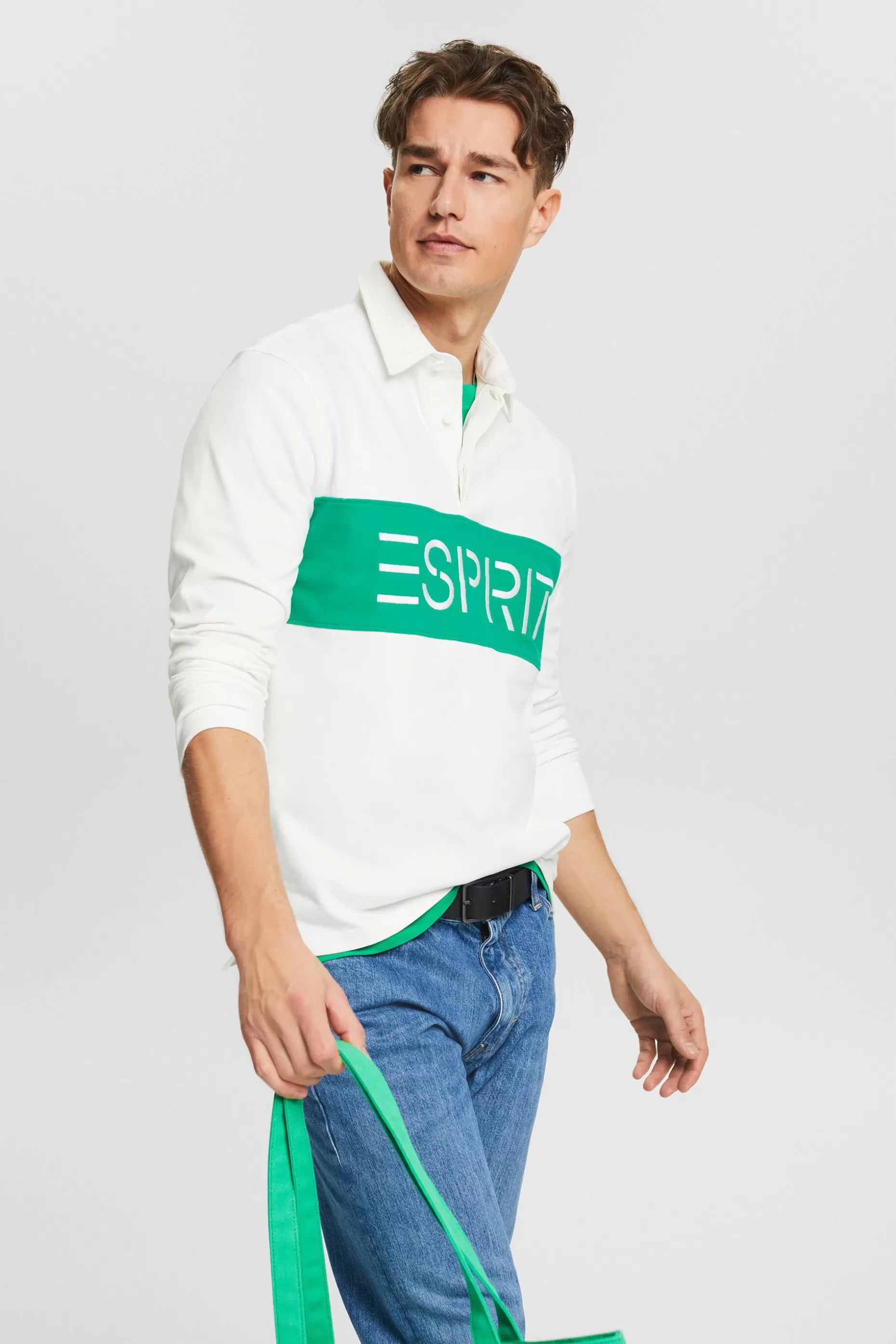 ESPRIT Logo Jersey Rugby Shirt at our Online Shop *Men The Spring Edit
