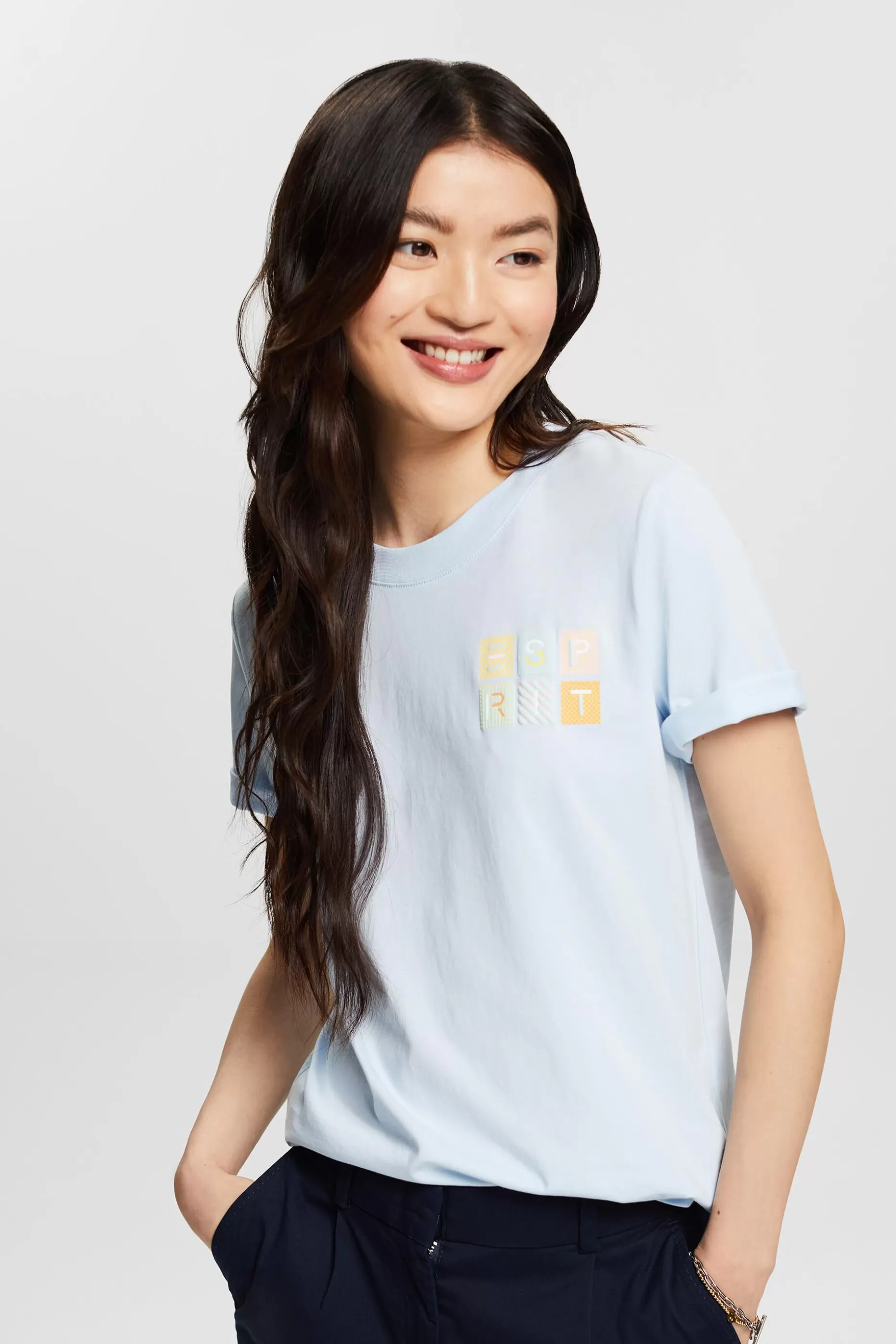 ESPRIT Logo Jersey T-Shirt at our Online Shop *Women T-Shirts + Tops