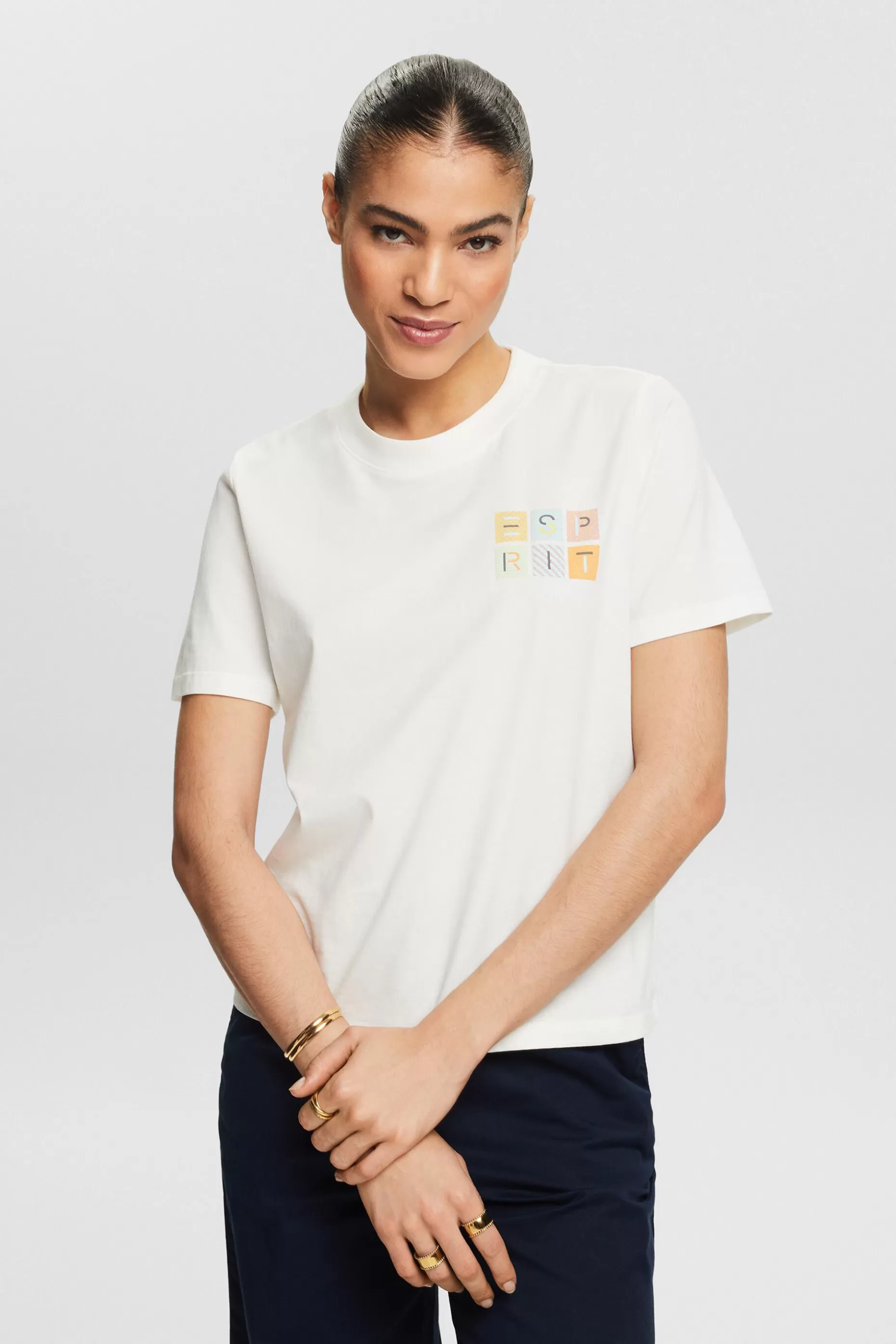 ESPRIT Logo Jersey T-Shirt at our Online Shop *Women T-Shirts + Tops