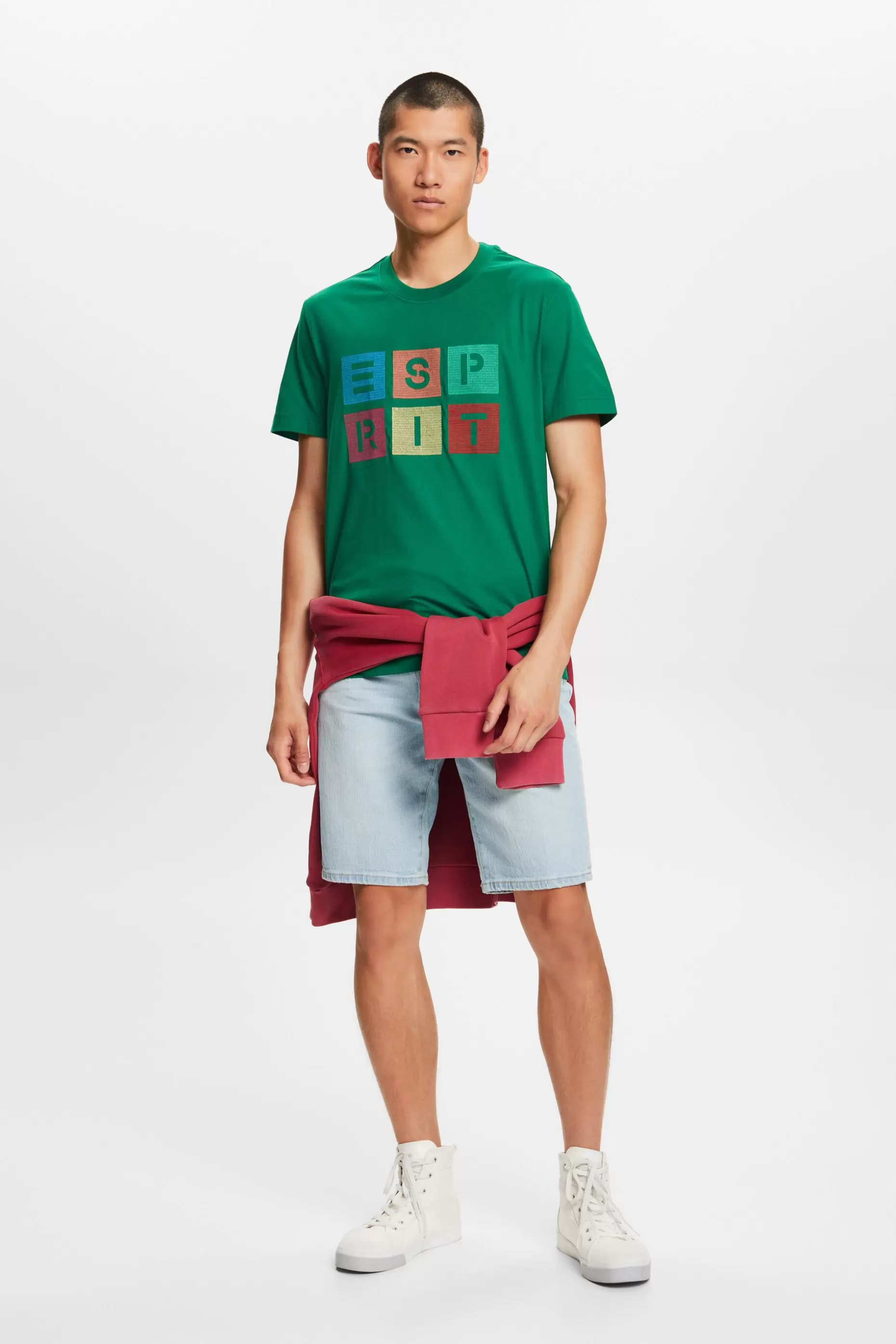 ESPRIT Logo Print Cotton T-Shirt at our Online Shop * Sale Under $30