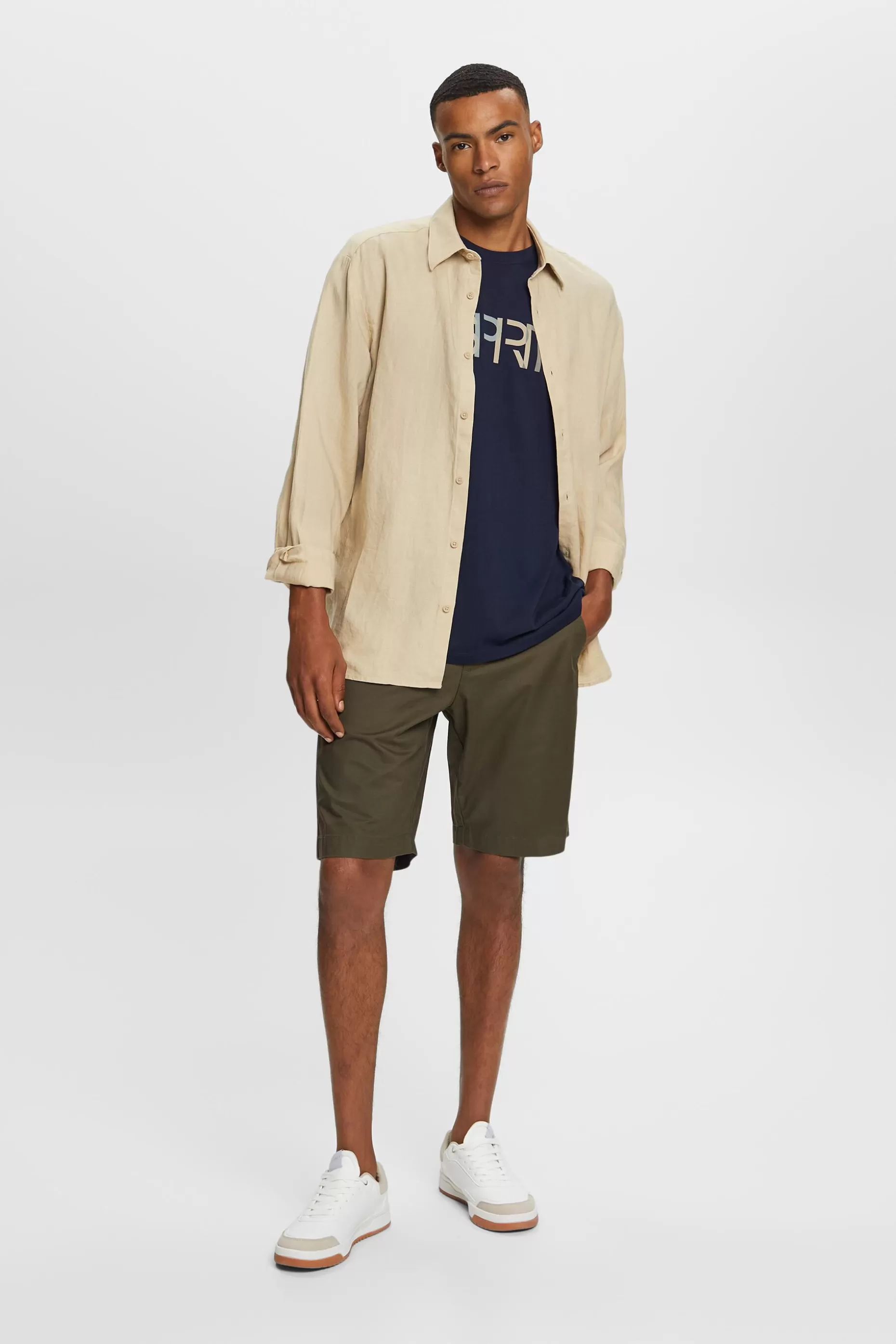 ESPRIT Logo Print Cotton T-Shirt at our Online Shop *Men T-Shirts + Polos
