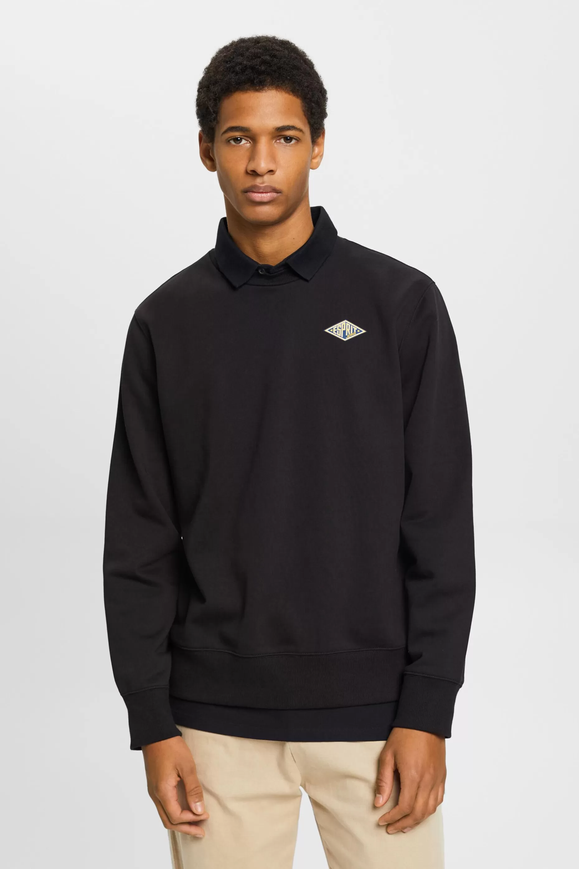 ESPRIT Logo Print Crewneck Sweatshirt at our Online Shop *Men Tops