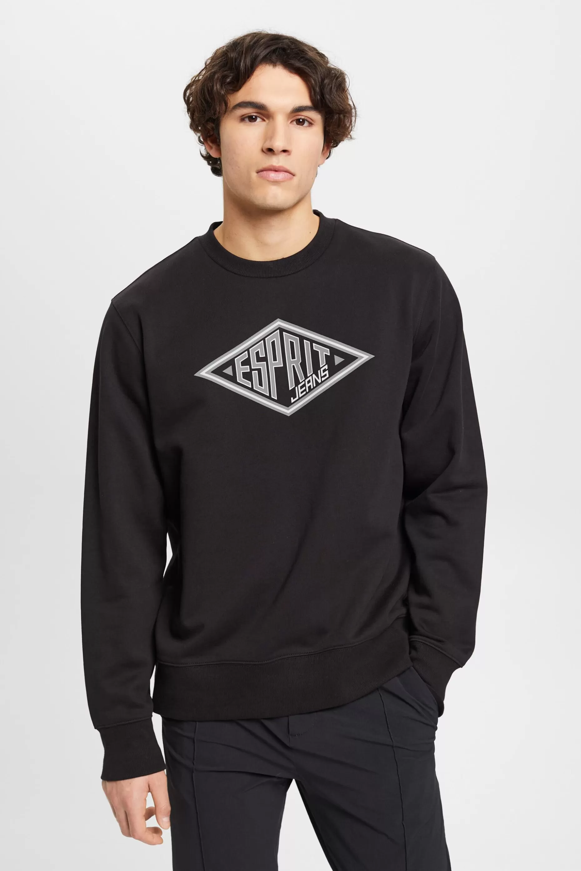 ESPRIT Logo Print Crewneck Sweatshirt at our Online Shop *Men Tops