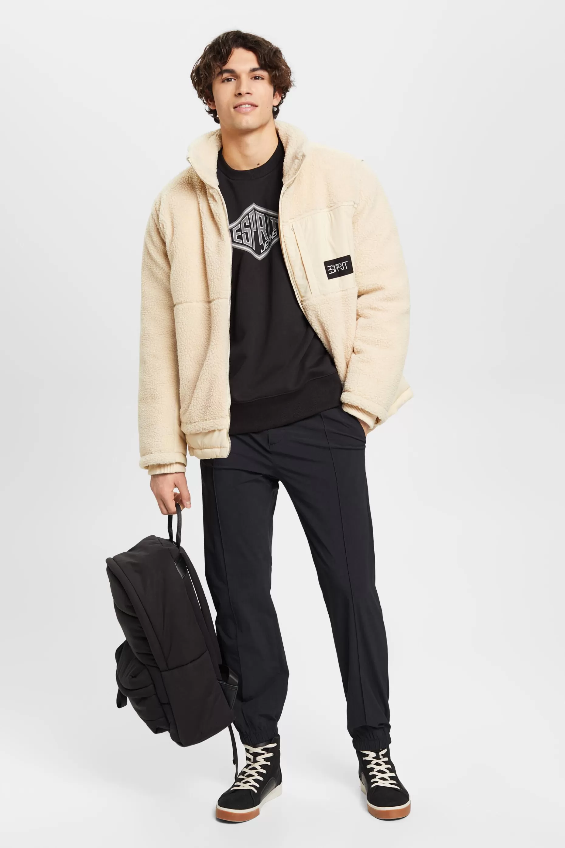 ESPRIT Logo Print Crewneck Sweatshirt at our Online Shop *Men Tops