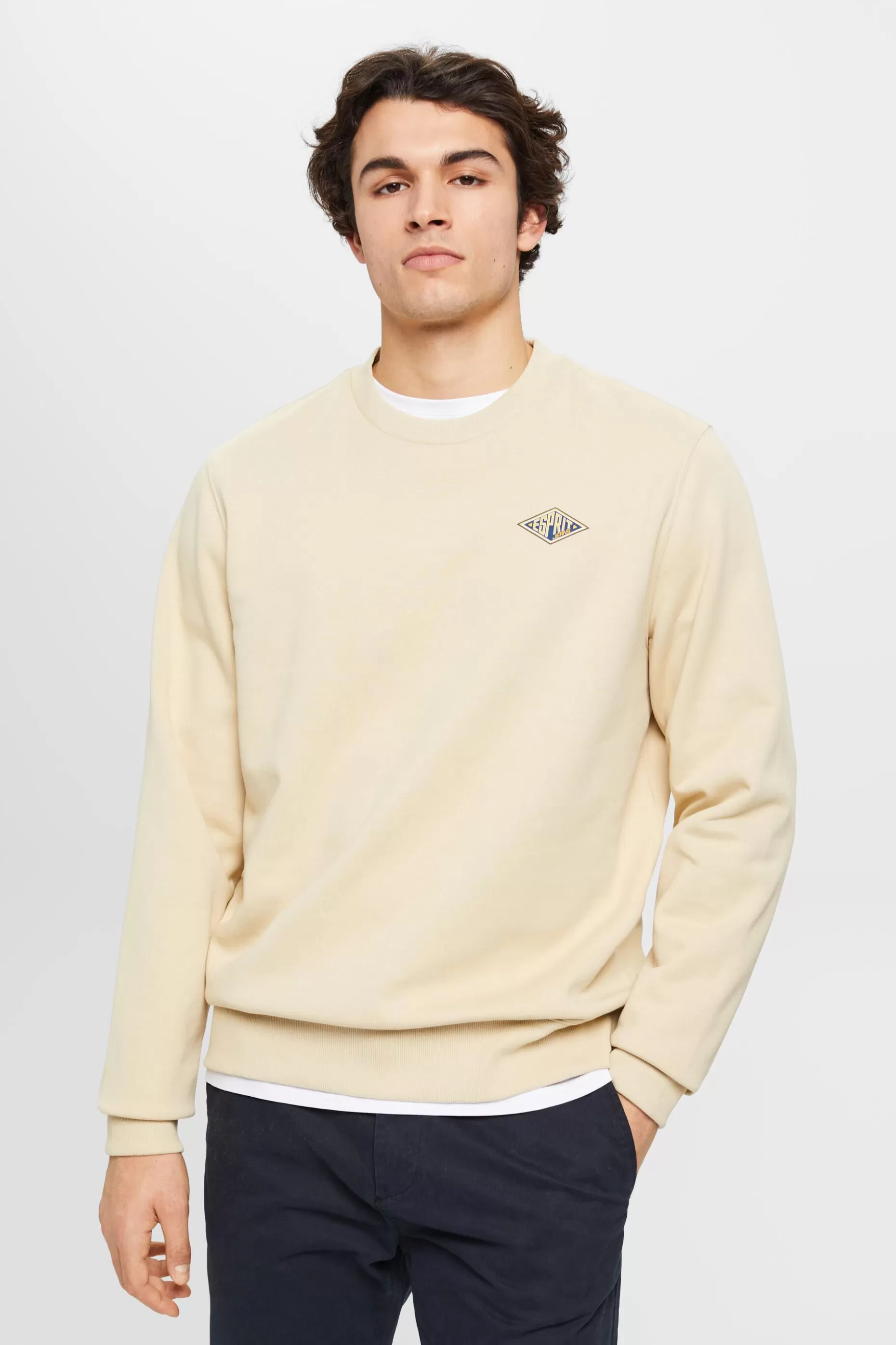 ESPRIT Logo Print Crewneck Sweatshirt at our Online Shop *Men Sweatshirts + Hoodies
