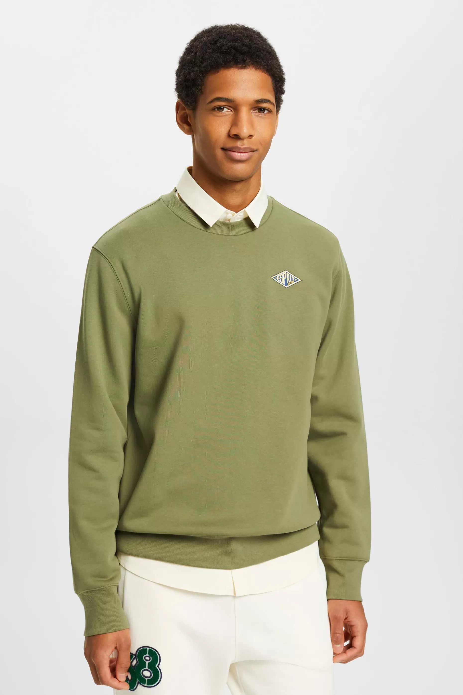 ESPRIT Logo Print Crewneck Sweatshirt at our Online Shop *Men Sweatshirts + Hoodies