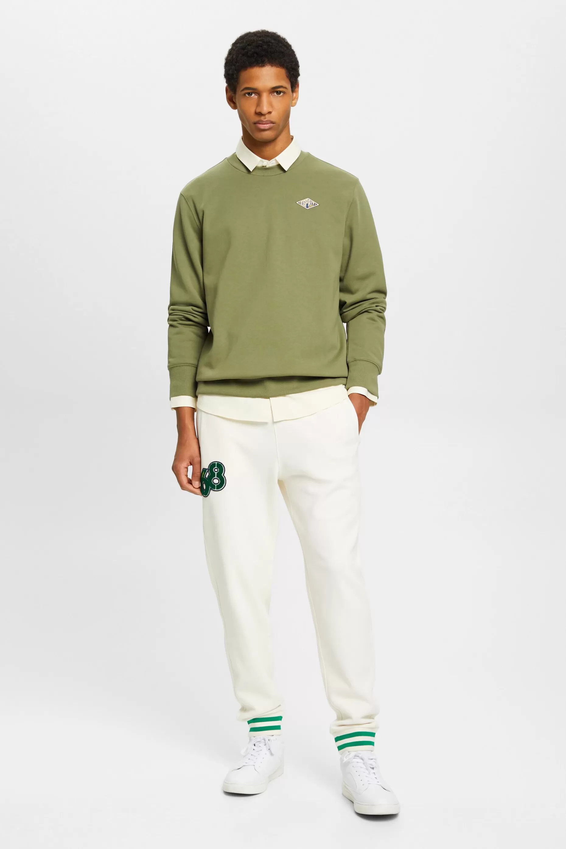 ESPRIT Logo Print Crewneck Sweatshirt at our Online Shop *Men Sweatshirts + Hoodies