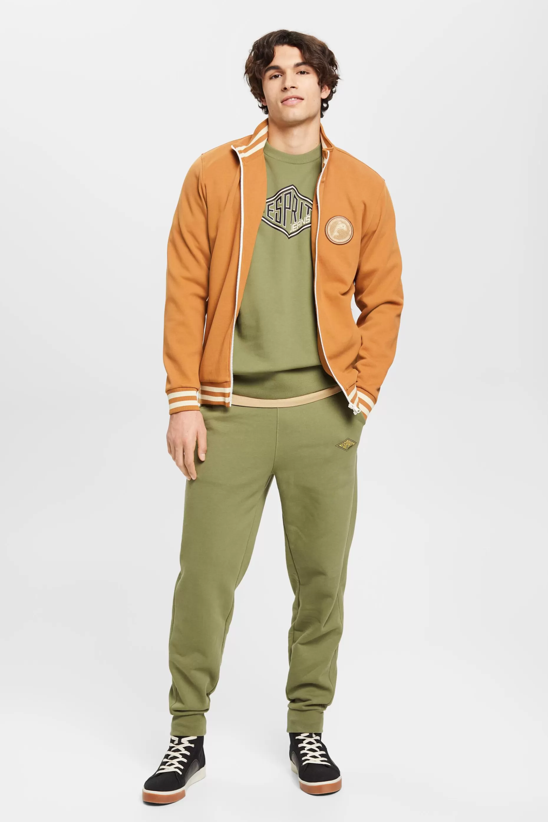 ESPRIT Logo Print Crewneck Sweatshirt at our Online Shop *Men Sweatshirts + Hoodies