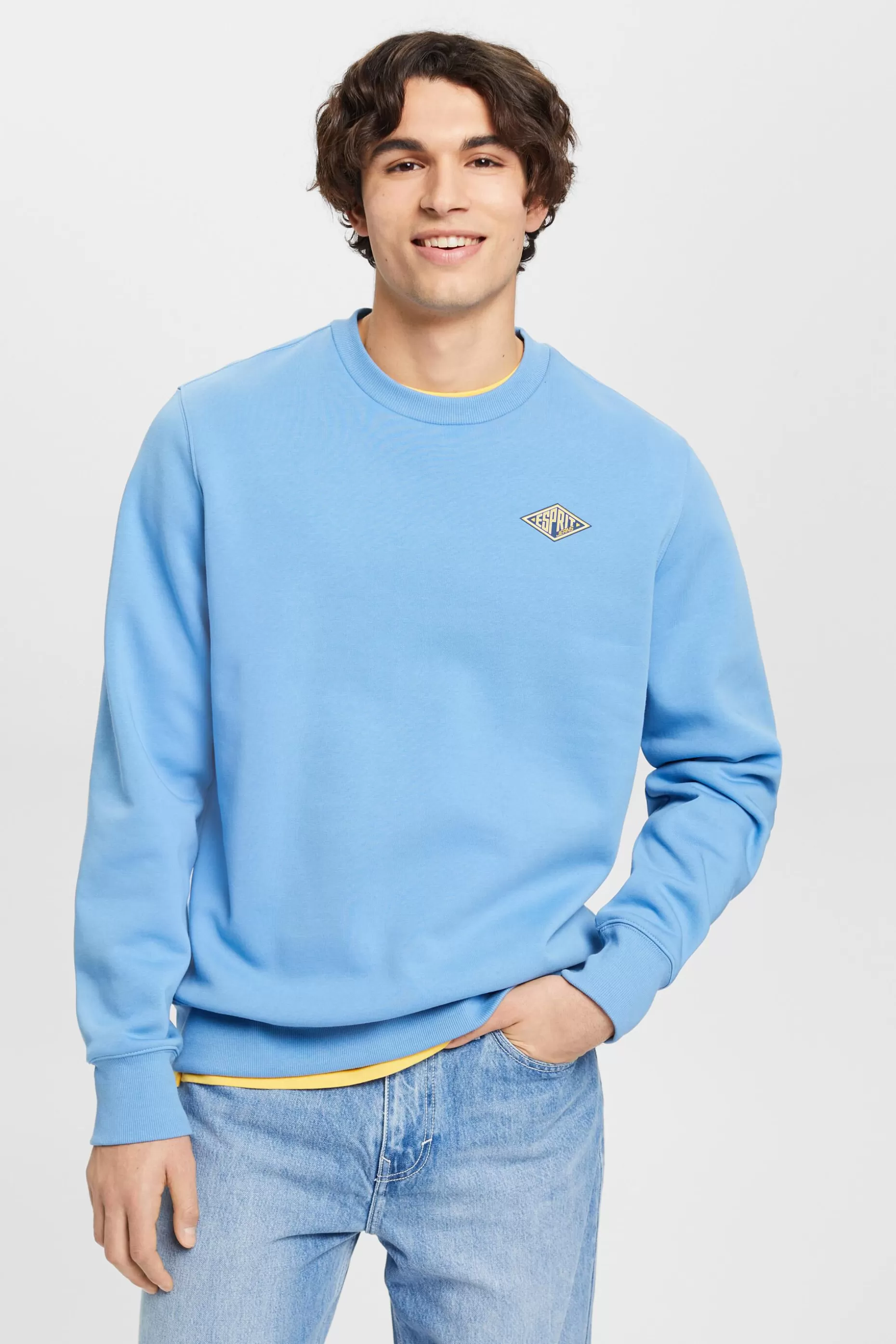 ESPRIT Logo Print Crewneck Sweatshirt at our Online Shop *Men Sweatshirts + Hoodies