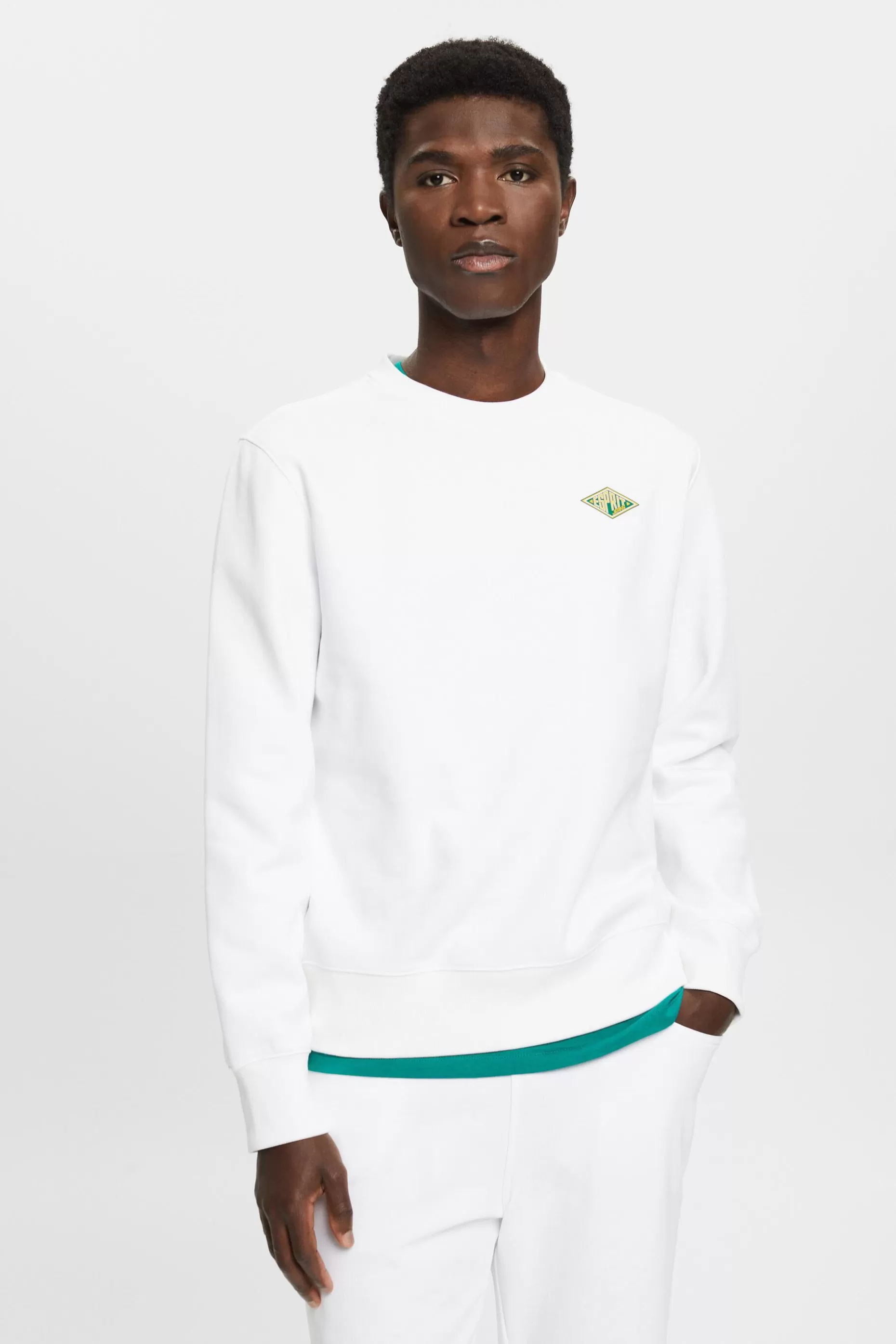 ESPRIT Logo Print Crewneck Sweatshirt at our Online Shop *Men Sweatshirts + Hoodies