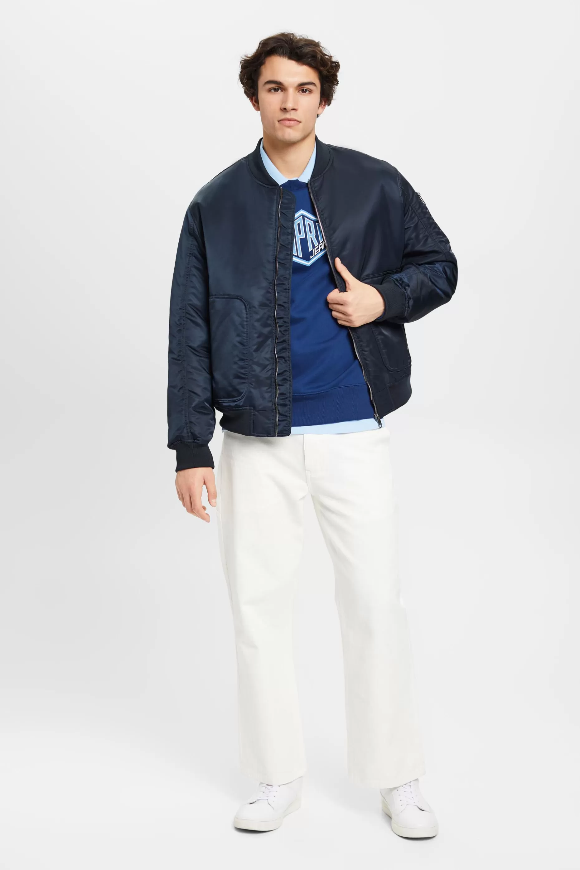 ESPRIT Logo Print Crewneck Sweatshirt at our Online Shop *Men Sweatshirts + Hoodies