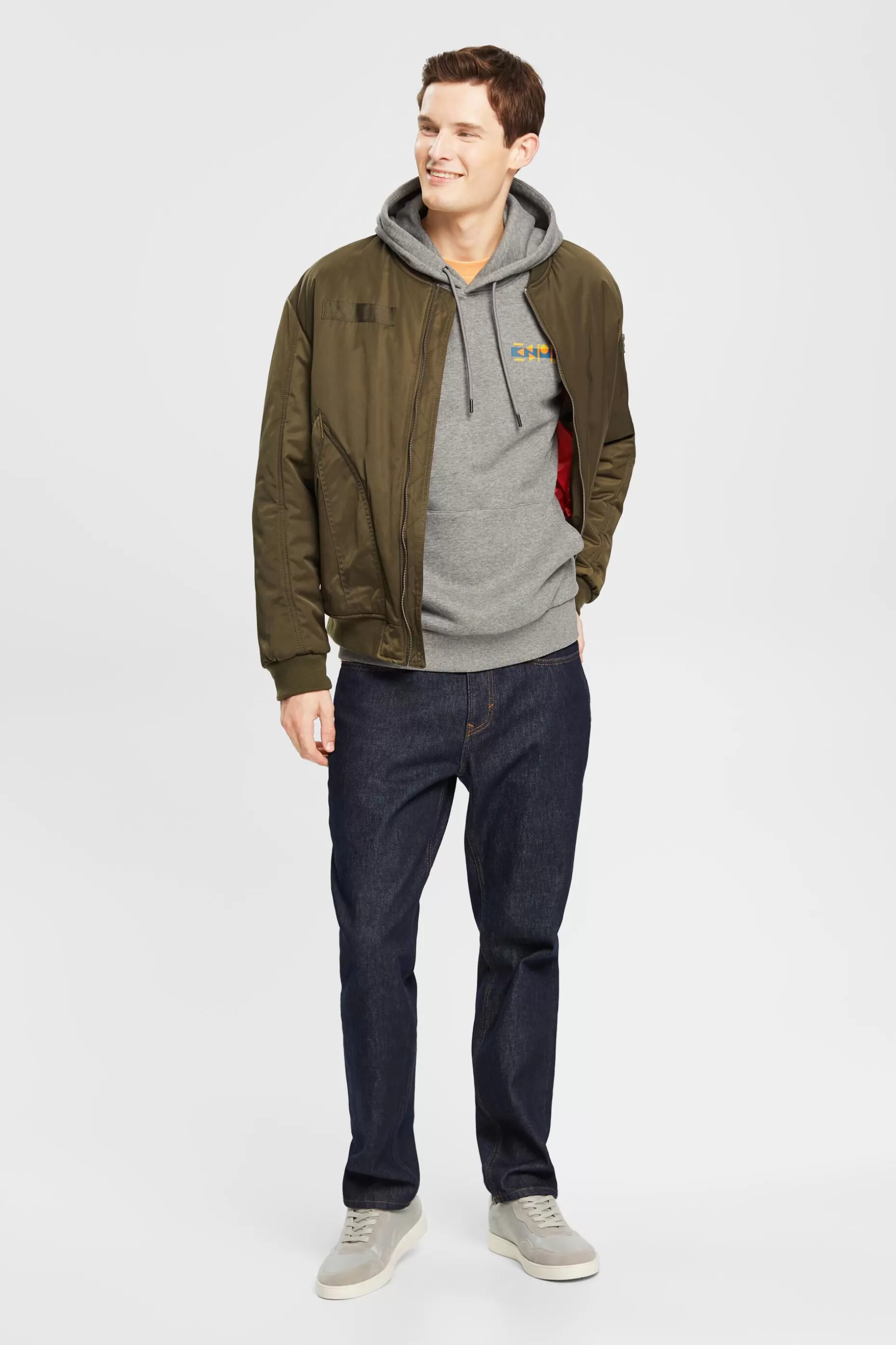 ESPRIT Logo Print Hoodie at our Online Shop *Men Tops