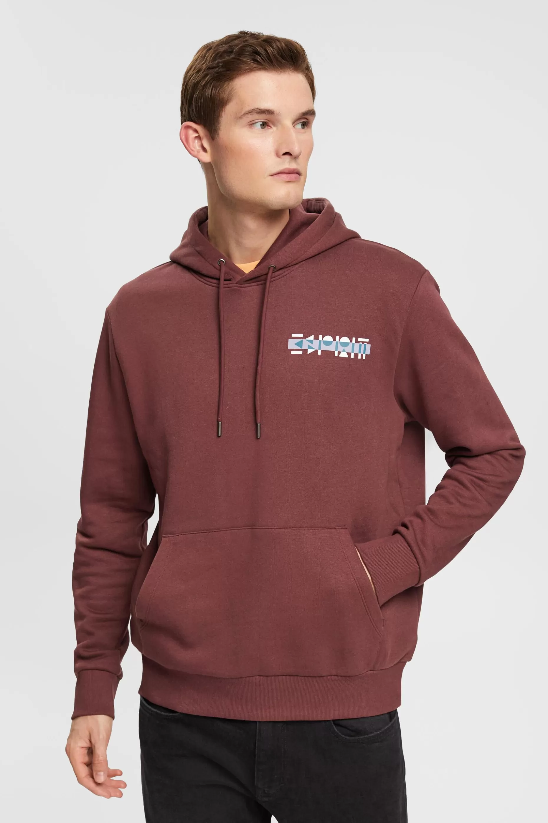 ESPRIT Logo Print Hoodie at our Online Shop *Men Tops