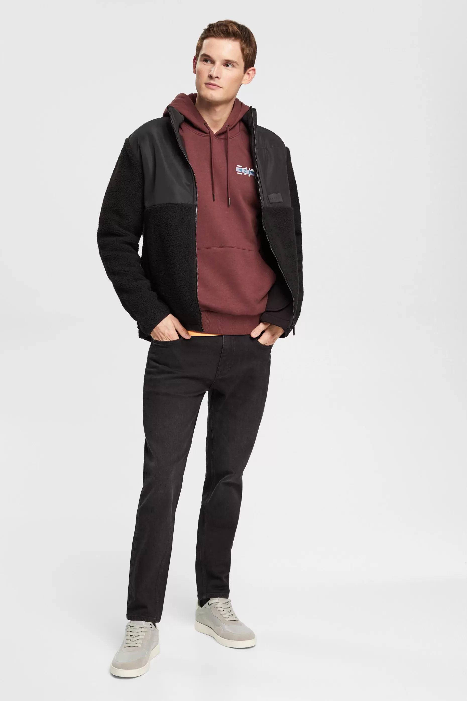 ESPRIT Logo Print Hoodie at our Online Shop *Men Tops