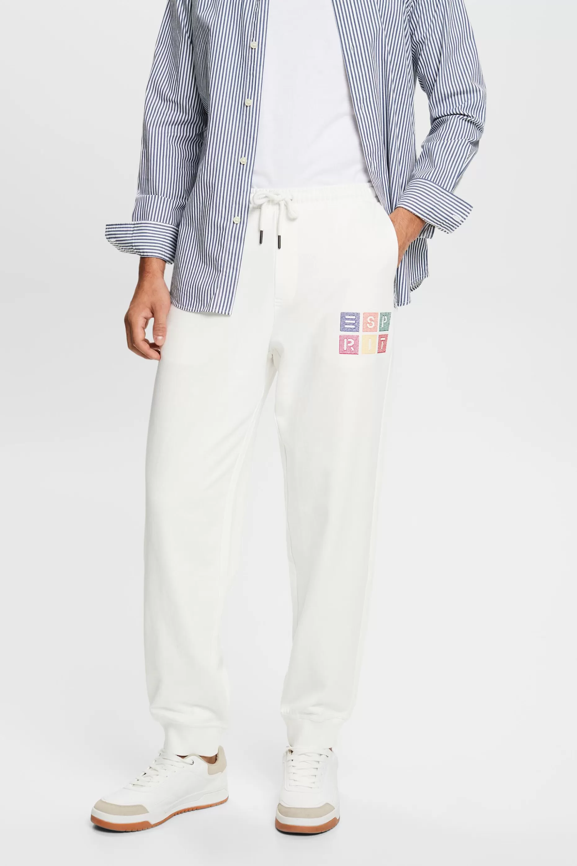 ESPRIT Logo Print Organic Cotton Sweatpants at our Online Shop *Men Pants + Joggers