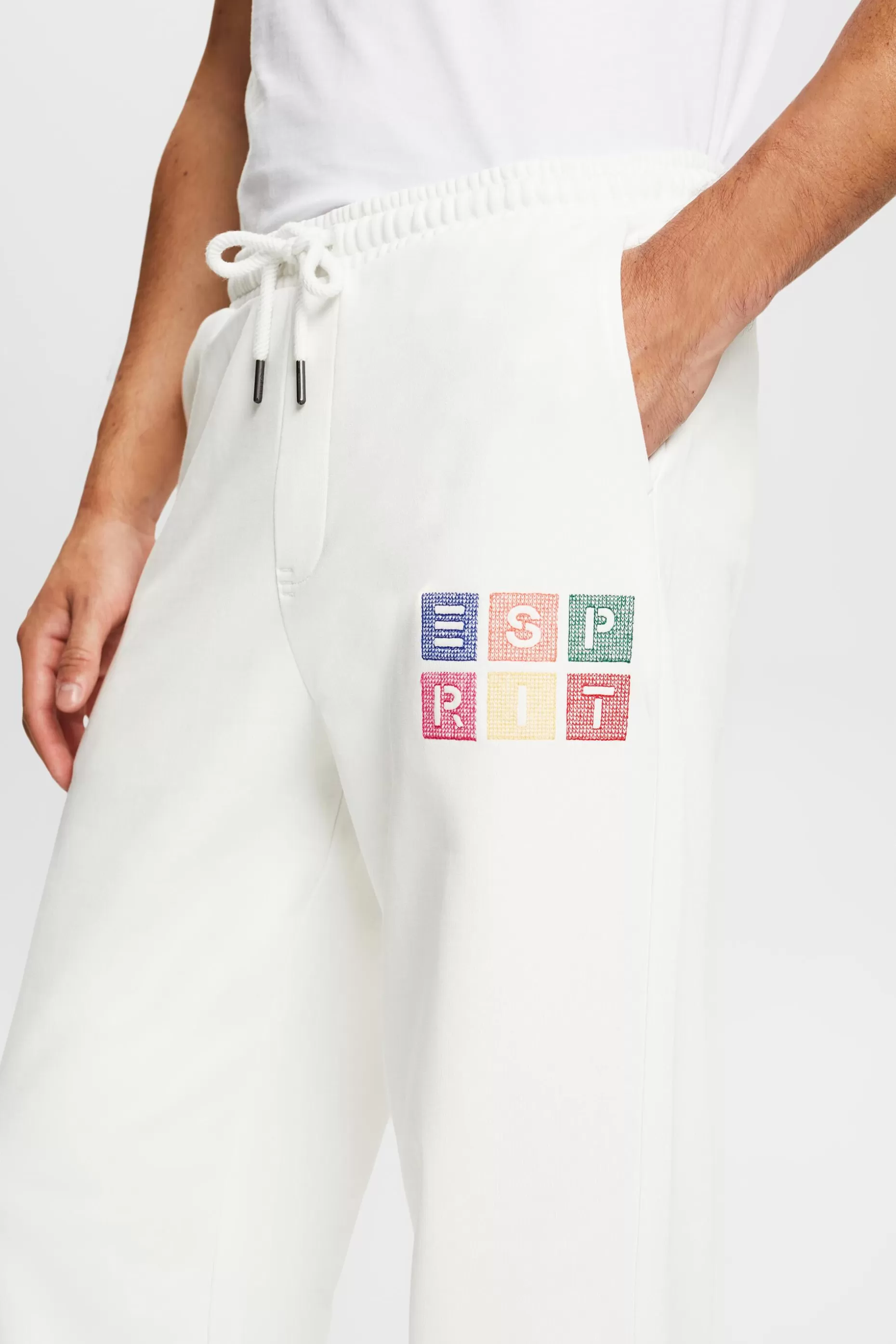 ESPRIT Logo Print Organic Cotton Sweatpants at our Online Shop *Men Pants + Joggers