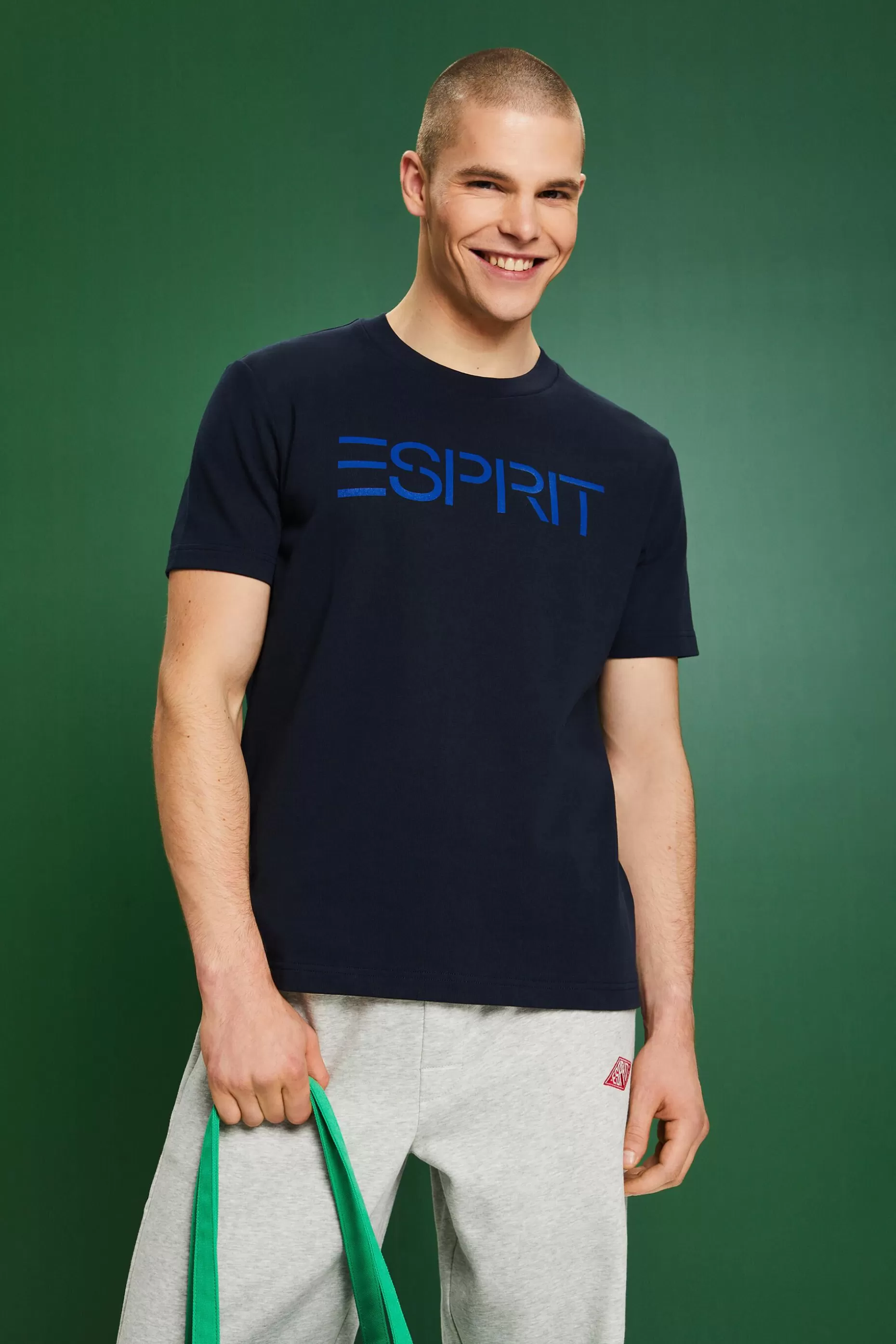 ESPRIT Logo Print T-Shirt at our Online Shop *Men T-Shirts + Polos