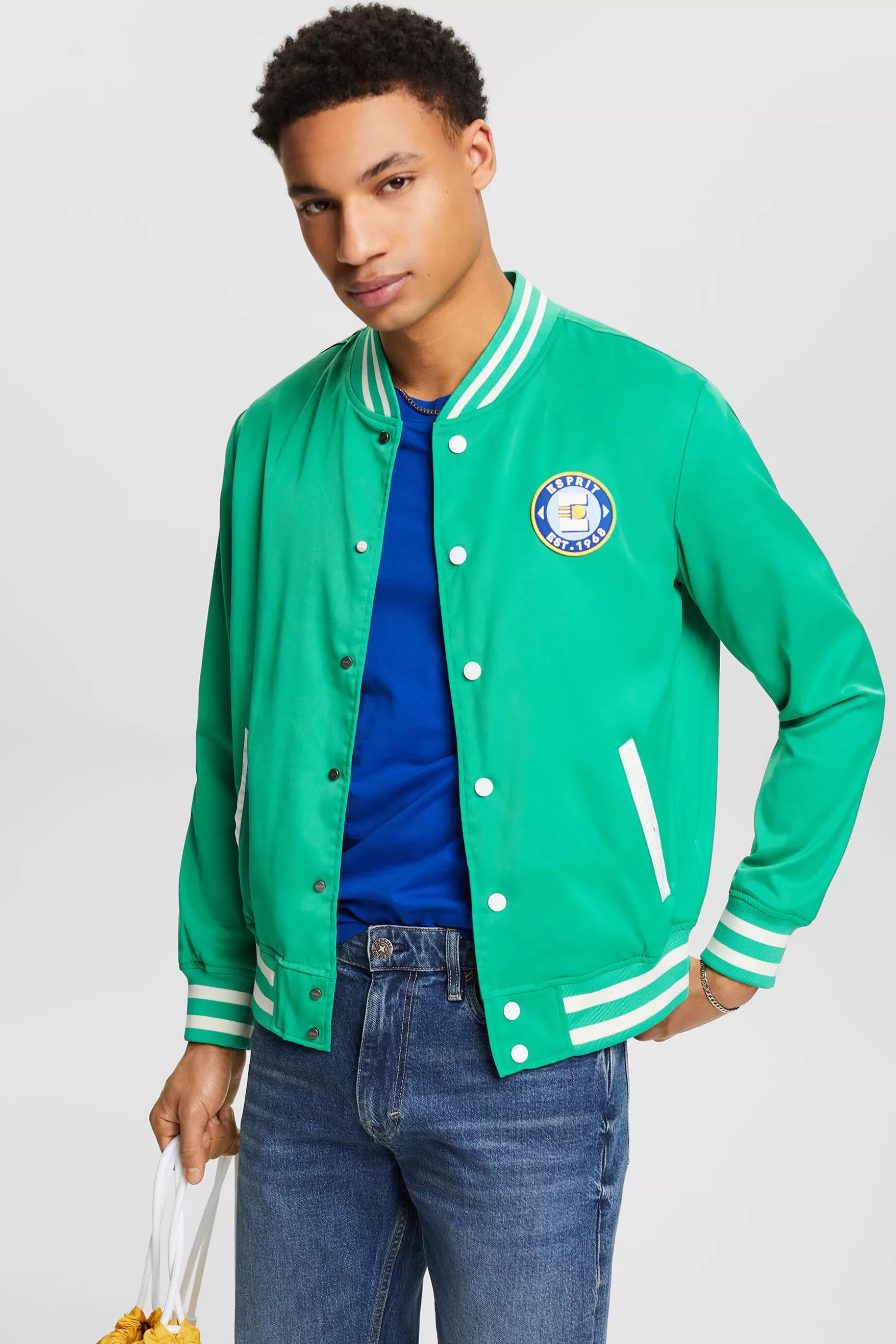 ESPRIT Logo Varsity Jacket at our Online Shop *Men Jackets + Coats