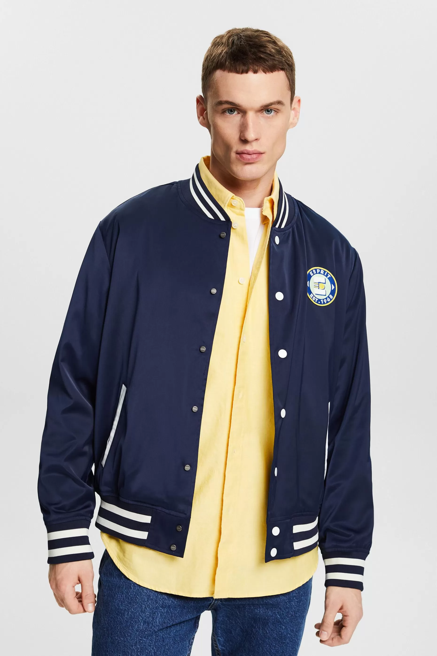 ESPRIT Logo Varsity Jacket at our Online Shop *Men The Spring Edit