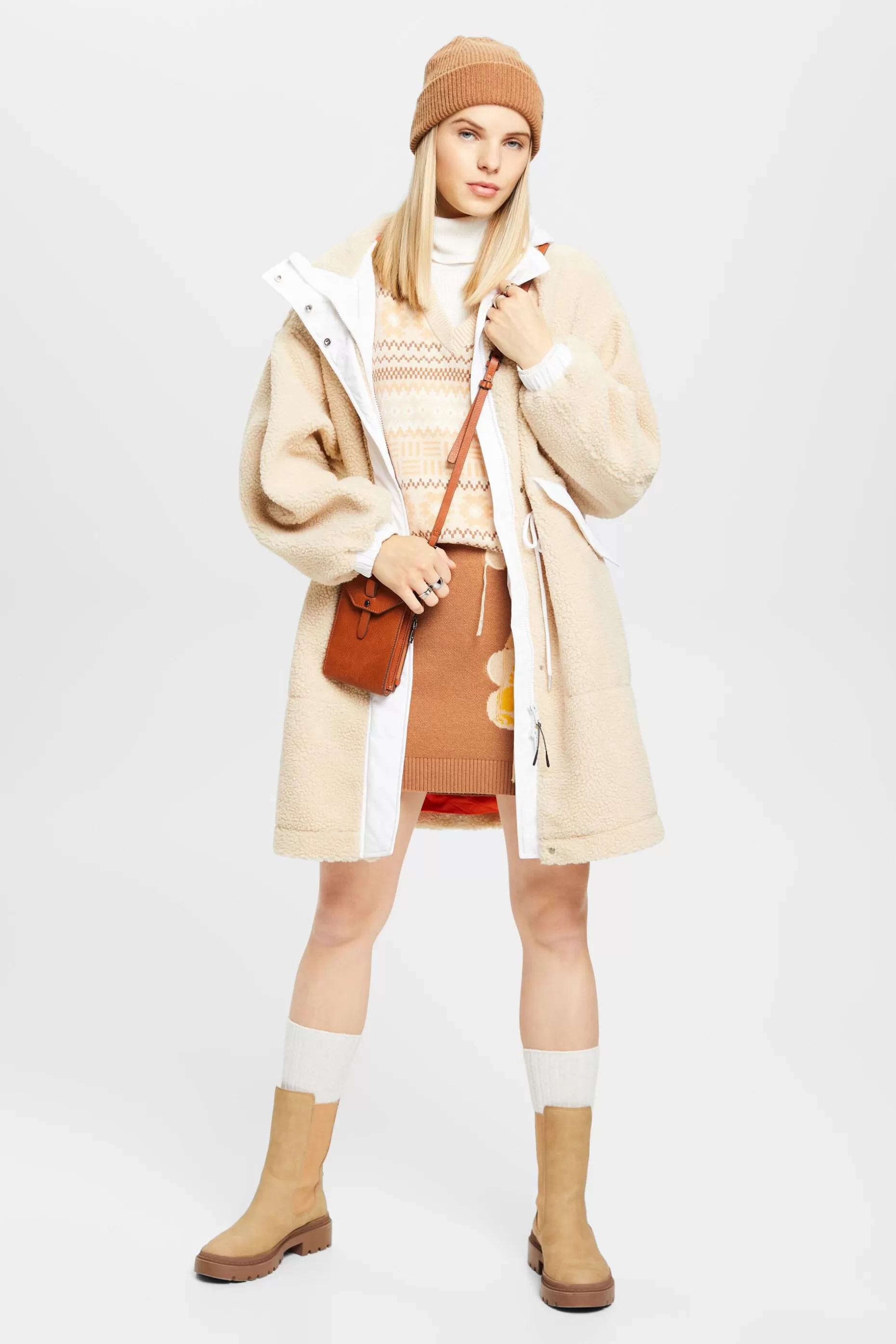 ESPRIT Long sherpa parka at our Online Shop *Women Jackets + Coats