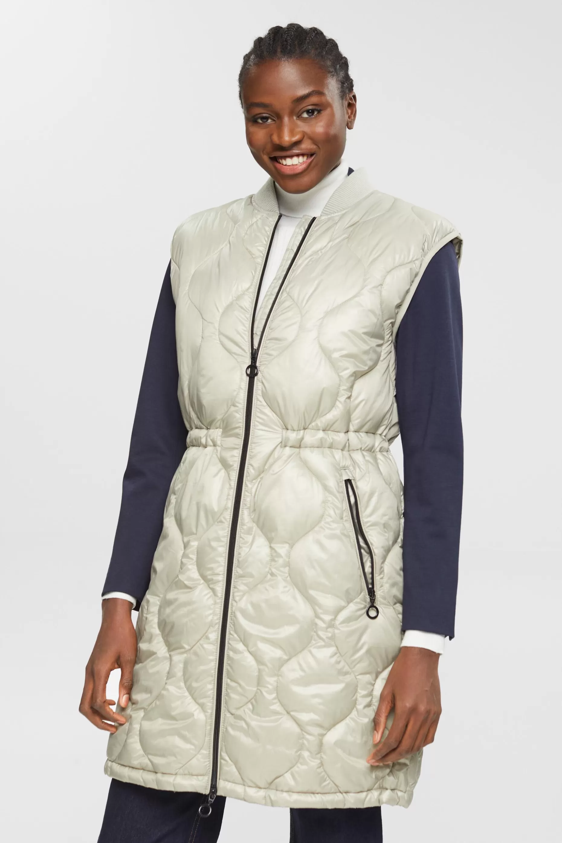 ESPRIT Longline quilted bodywarmer at our Online Shop *Women Jackets + Coats