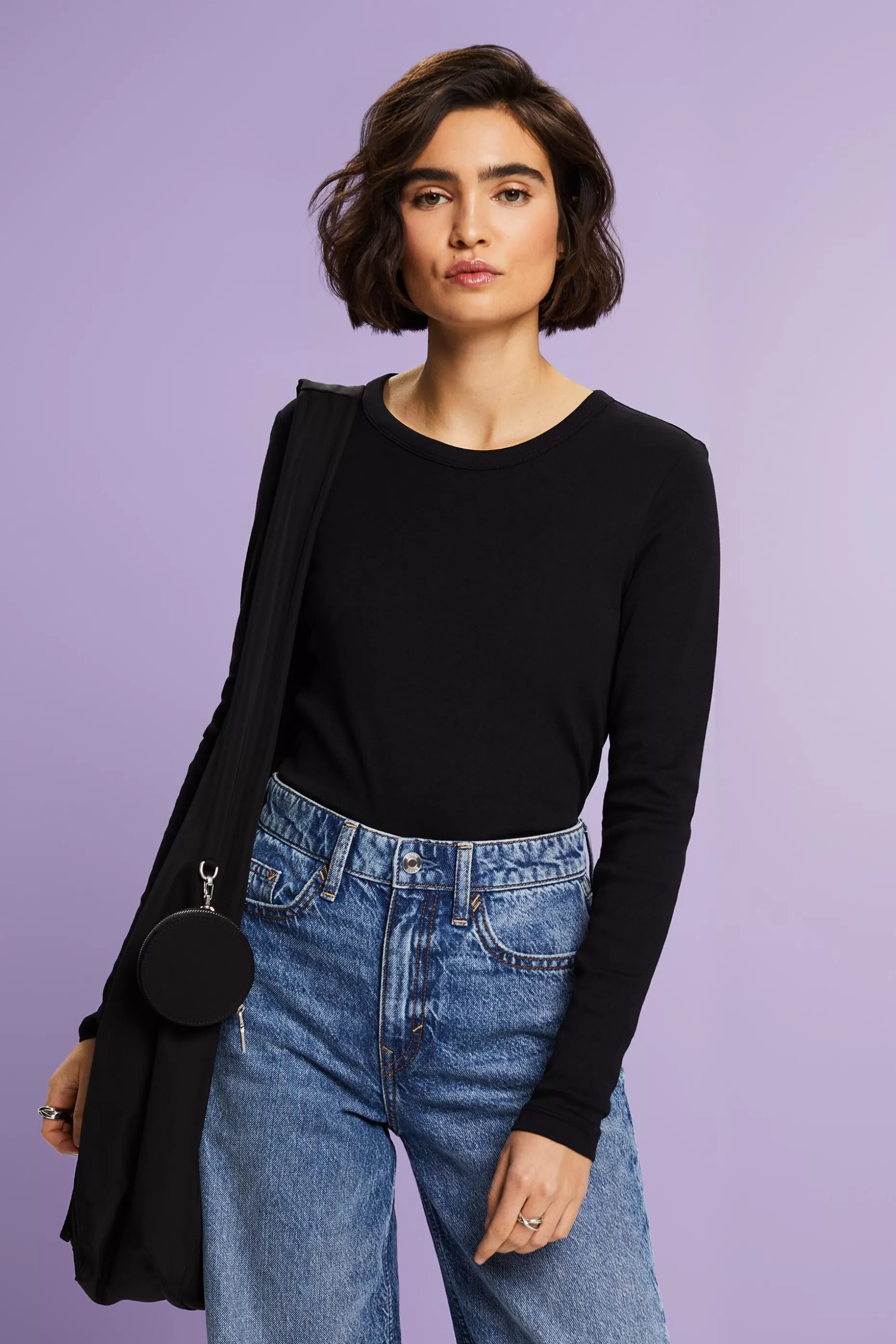 ESPRIT Long-Sleeve Cotton Jersey T-Shirt at our Online Shop *Women T-Shirts + Tops