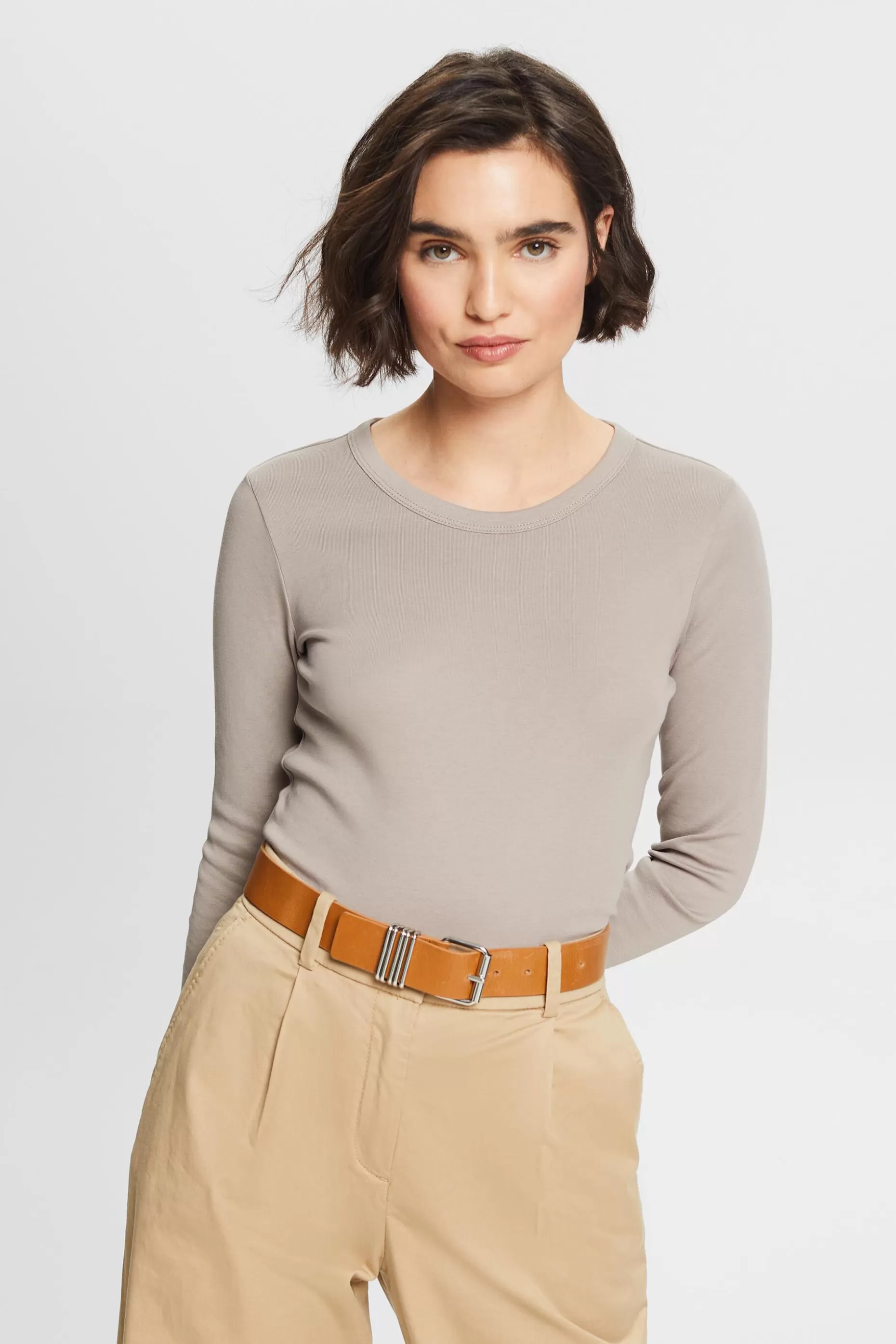 ESPRIT Long-Sleeve Cotton Jersey T-Shirt at our Online Shop *Women T-Shirts + Tops