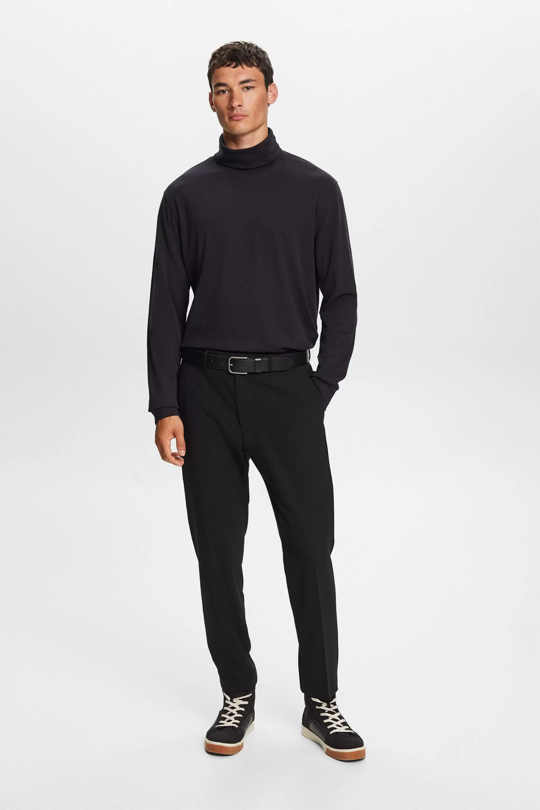 ESPRIT Long-Sleeve Cotton Turtleneck at our Online Shop *Men Tops