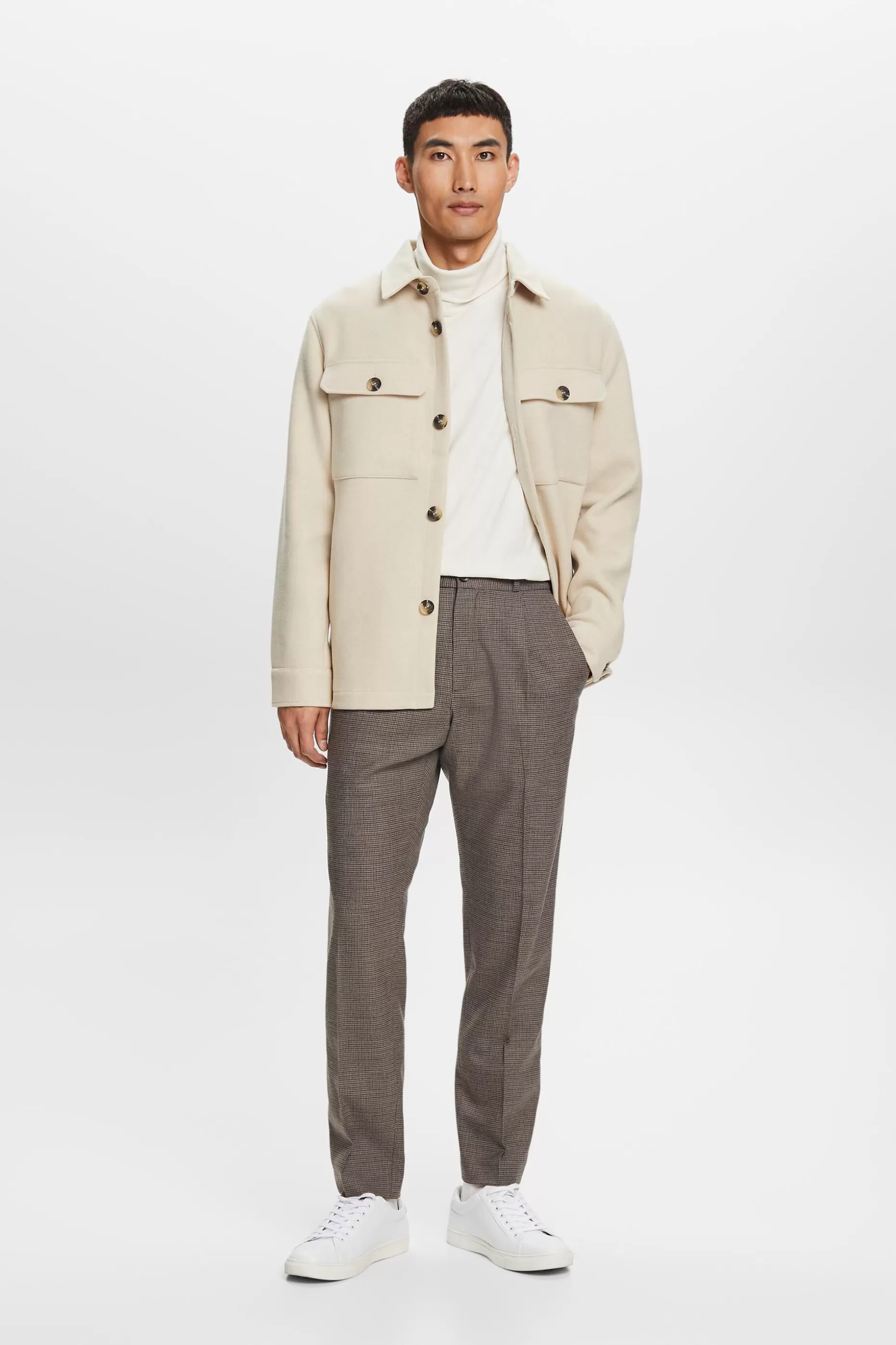 ESPRIT Long-Sleeve Cotton Turtleneck at our Online Shop *Men T-Shirts + Polos