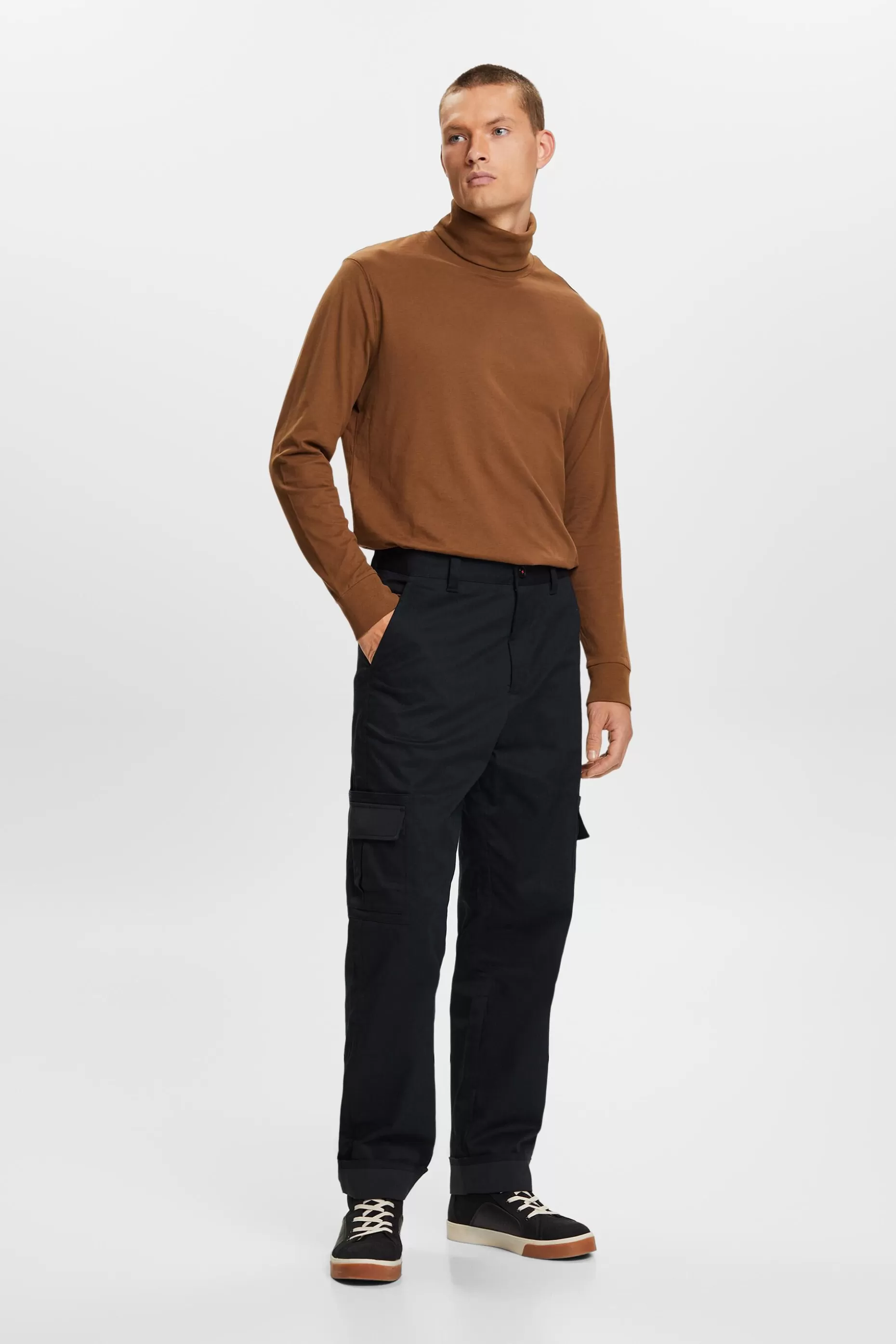 ESPRIT Long-Sleeve Cotton Turtleneck at our Online Shop *Men T-Shirts + Polos