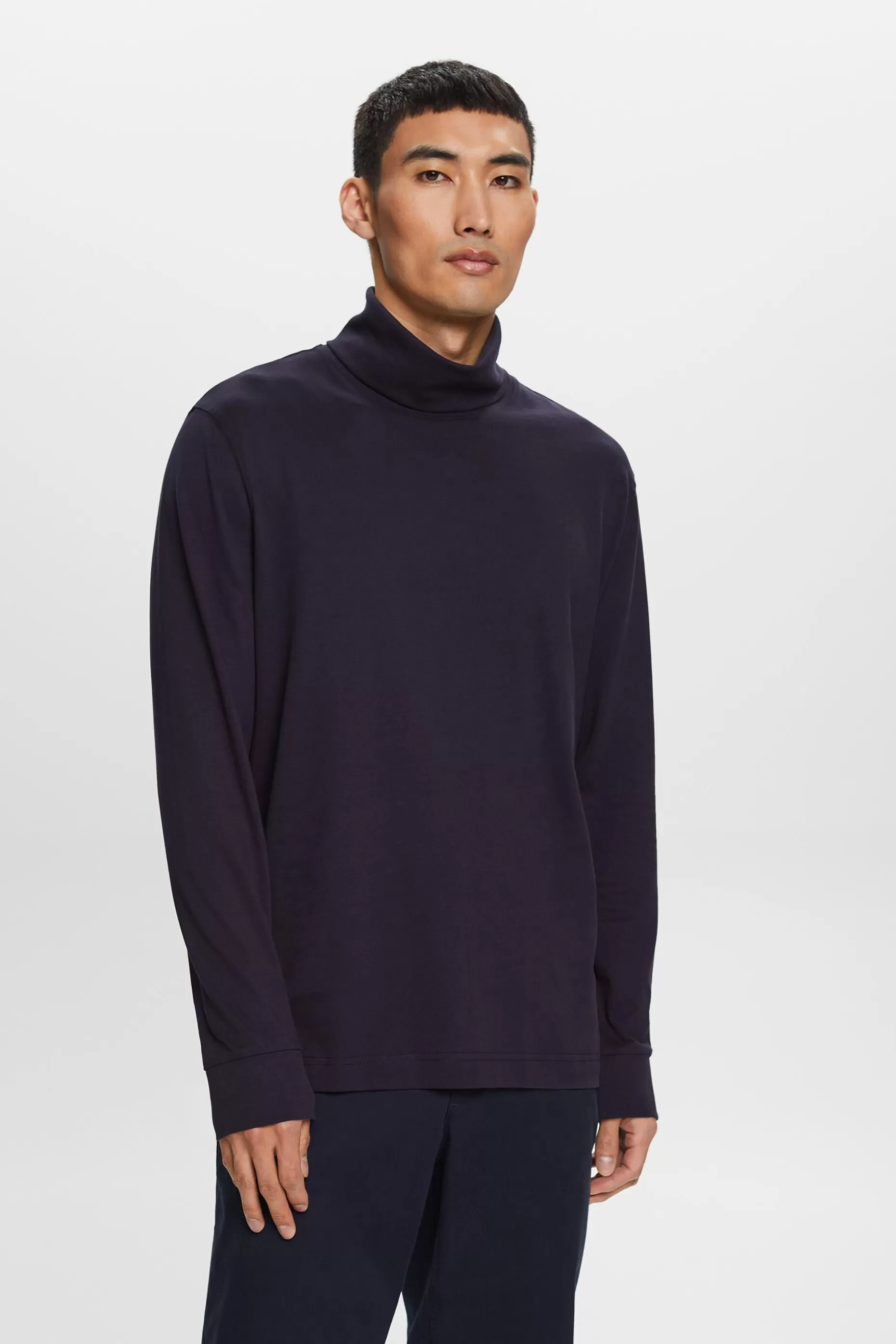 ESPRIT Long-Sleeve Cotton Turtleneck at our Online Shop *Men T-Shirts + Polos
