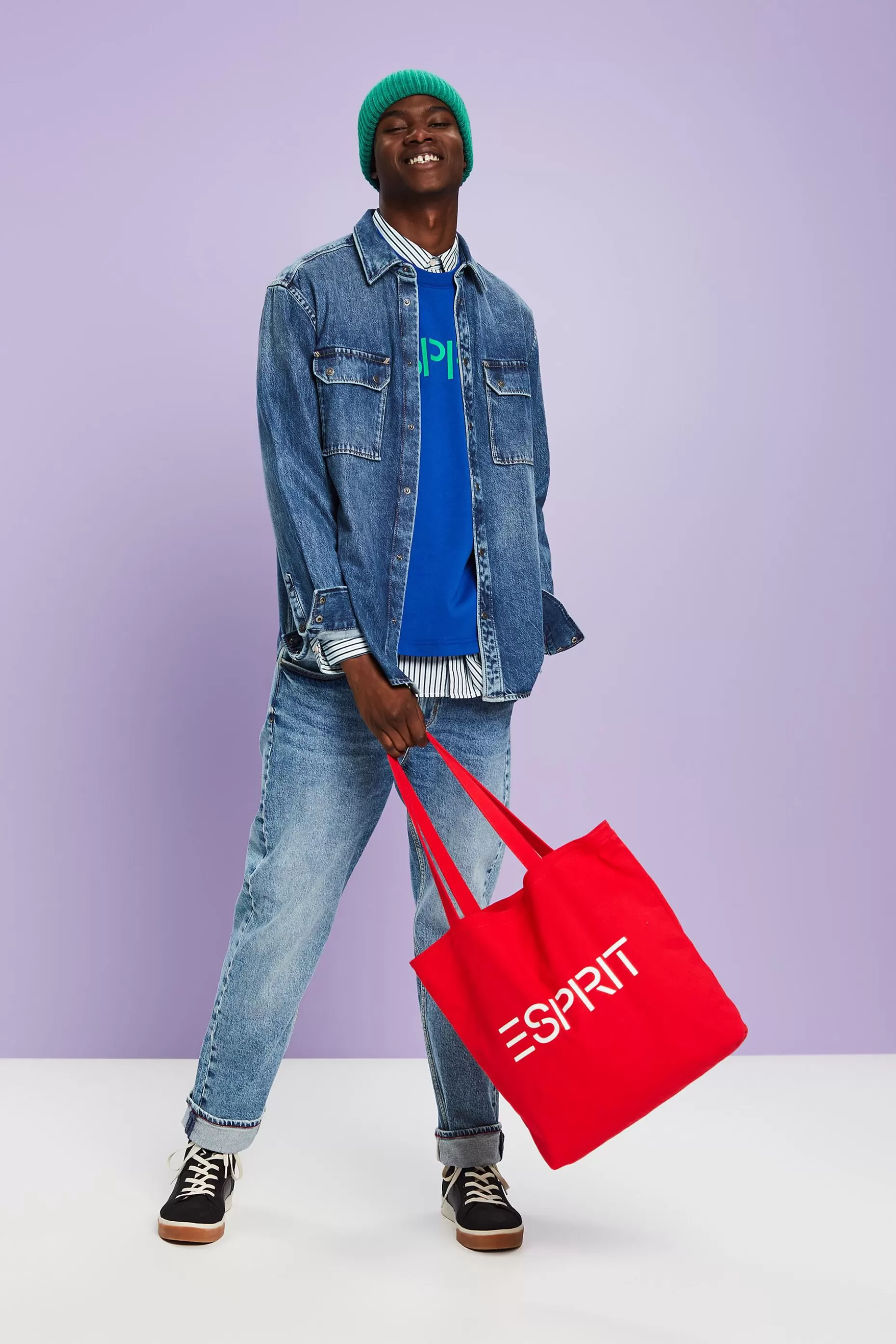 ESPRIT Long-Sleeve Denim Shirt at our Online Shop *Men Shirts