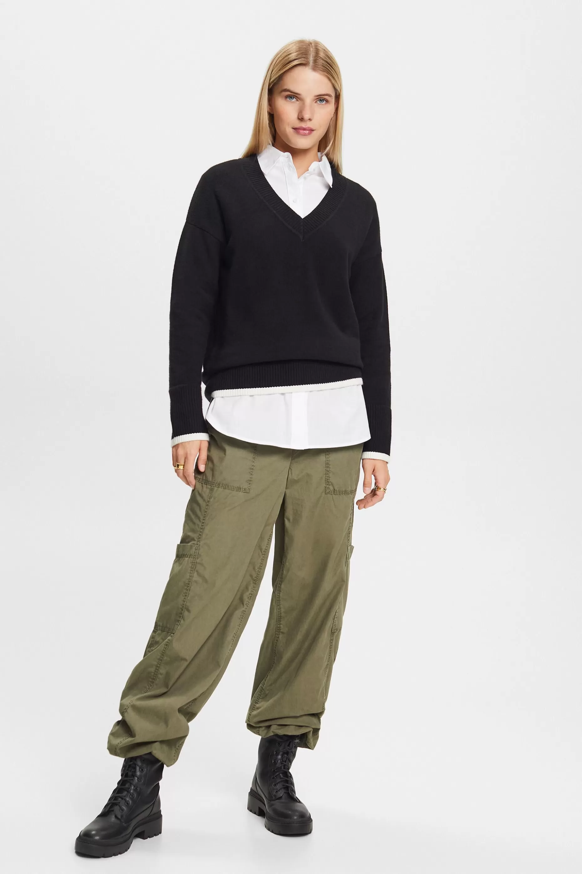 ESPRIT Long-Sleeve V-Neck Sweater at our Online Shop *Women Sweaters