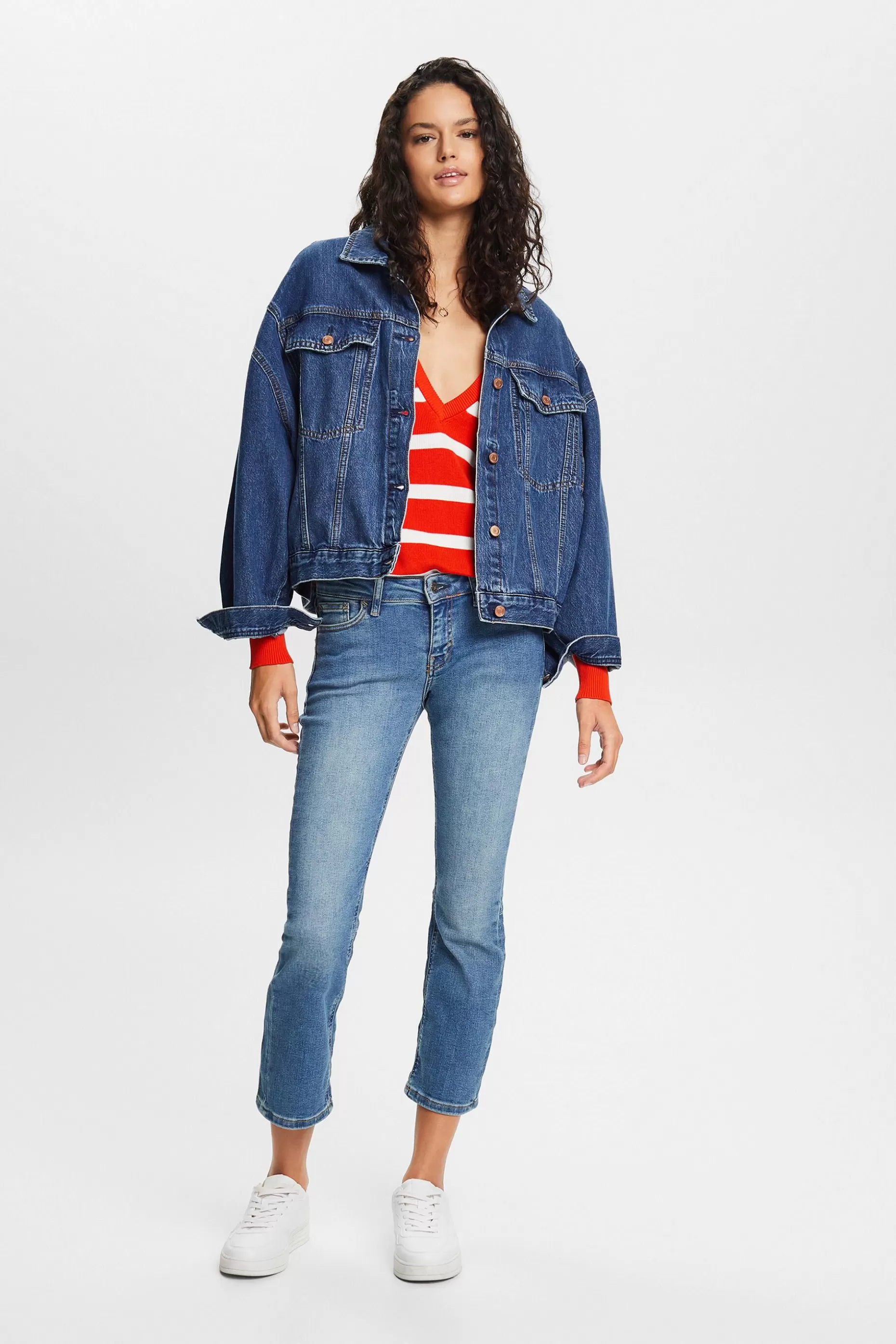 ESPRIT Low-Rise Cropped Flared Jeans at our Online Shop *Women Denim